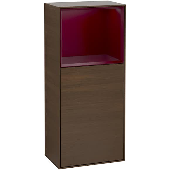 väggskåp villeroy & boch finion med 1 dörr och öppen hylla uppe 418 mm