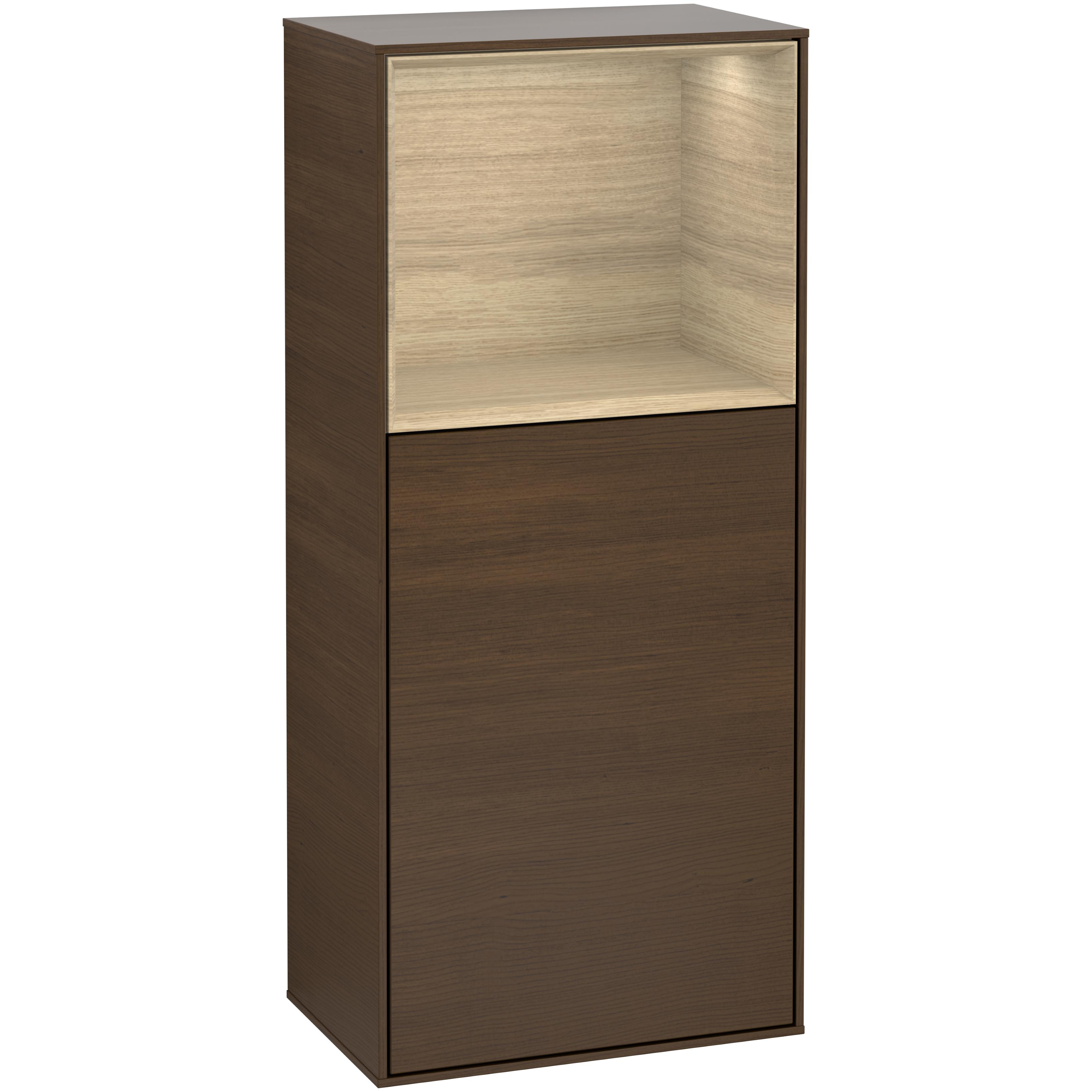 väggskåp villeroy & boch finion med 1 dörr och öppen hylla uppe 418 mm