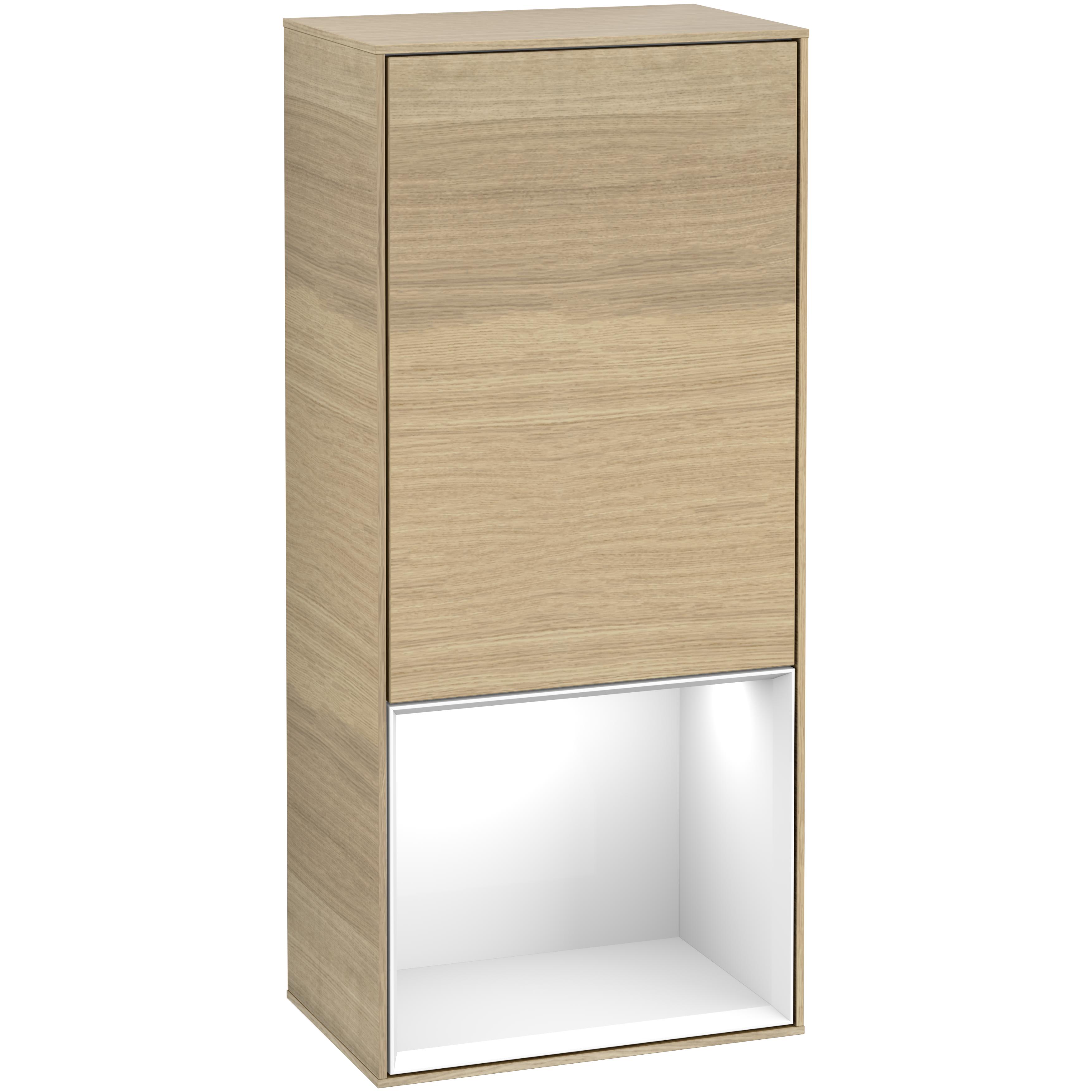 Väggskåp Villeroy & Boch Finion med 1 Dörr och Öppen Hylla Nere 418 mm