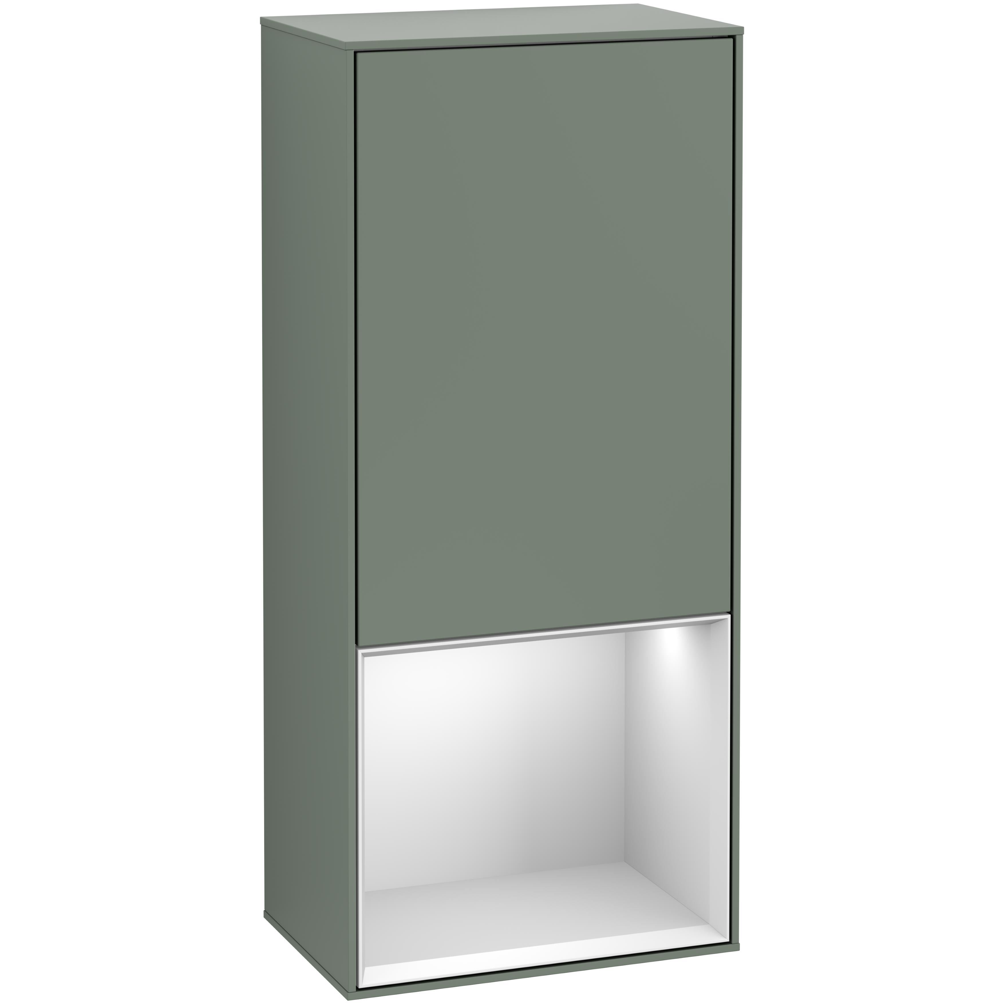 Väggskåp Villeroy & Boch Finion med 1 Dörr och Öppen Hylla Nere 418 mm