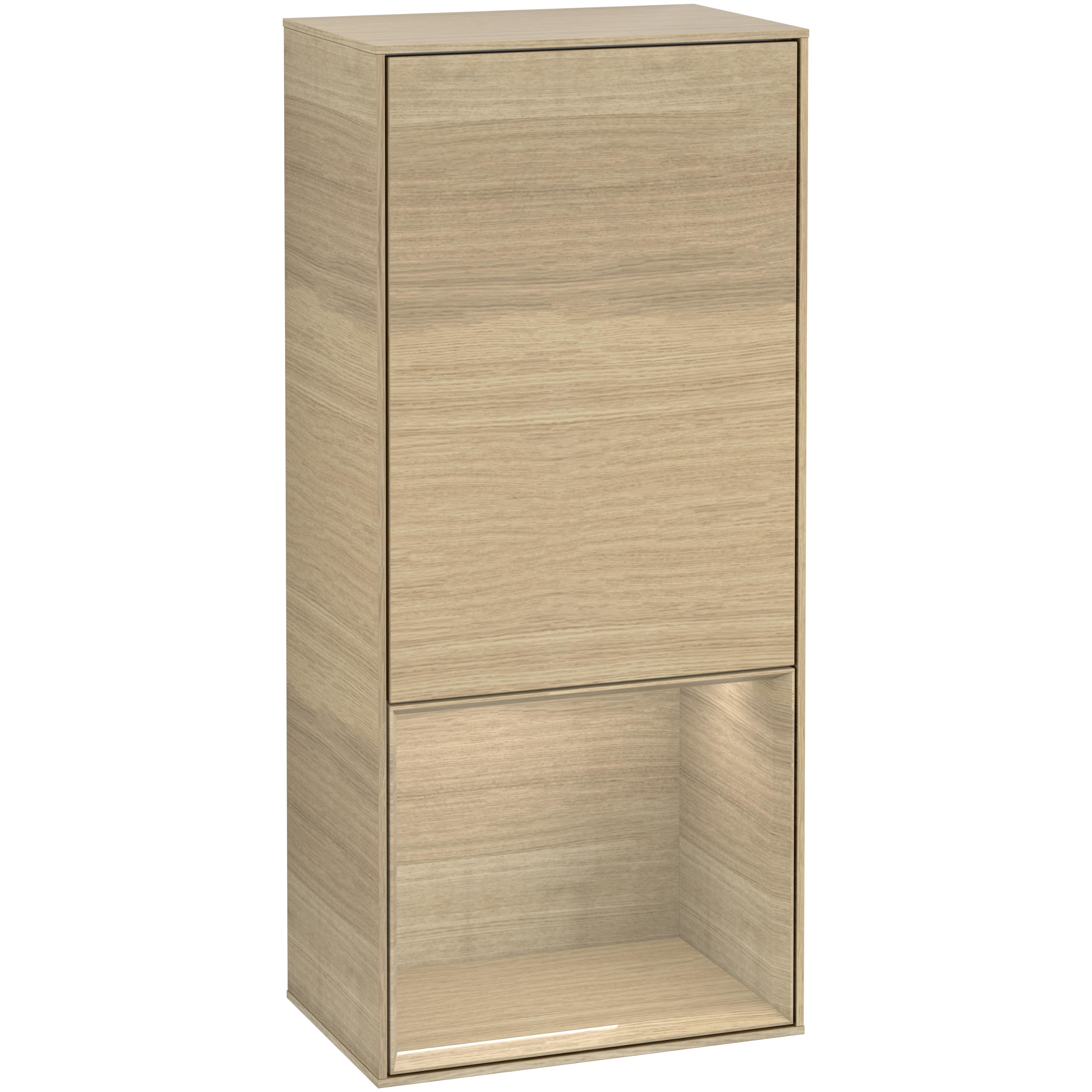 Väggskåp Villeroy & Boch Finion med 1 Dörr och Öppen Hylla Nere 418 mm