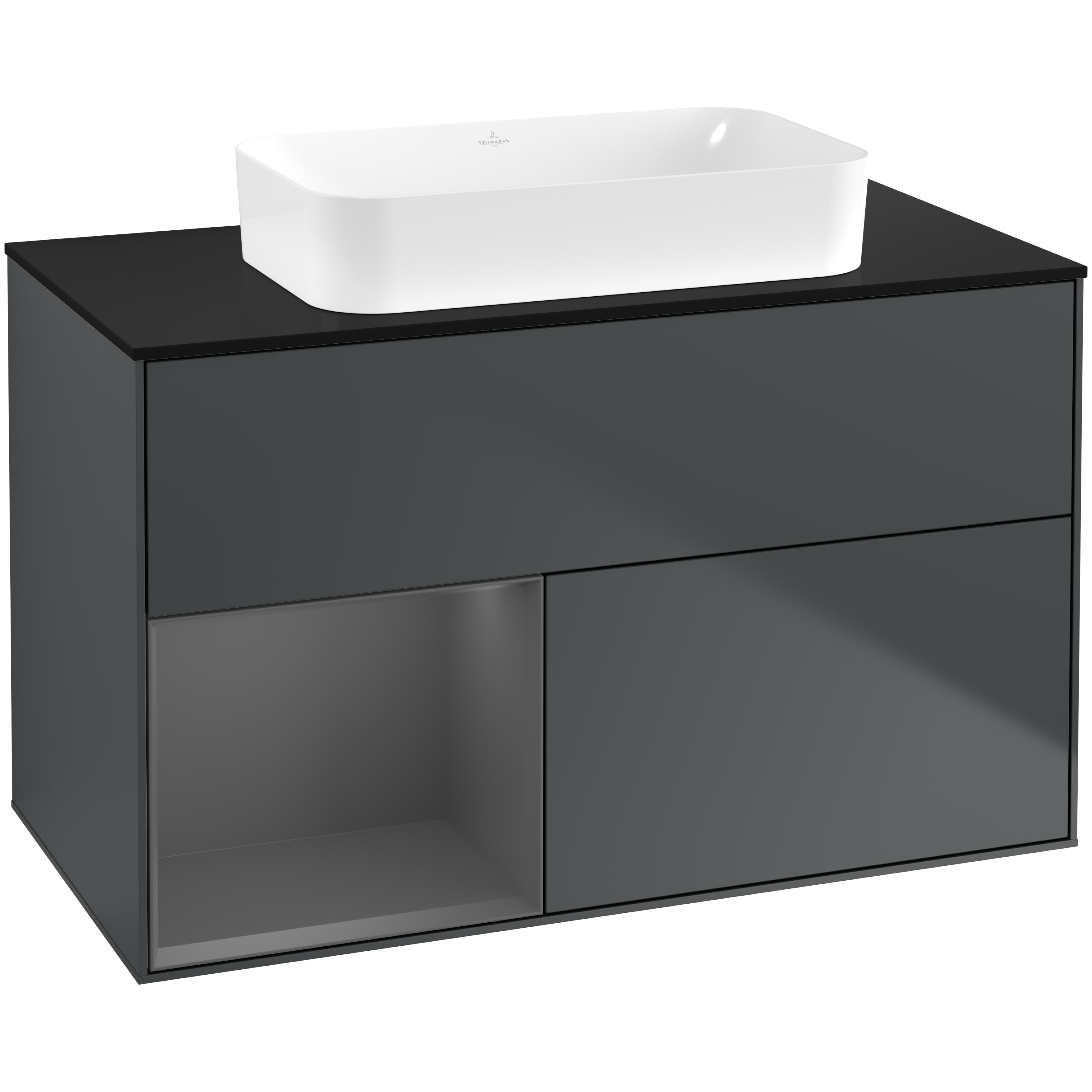 Tvättställsskåp Villeroy & Boch Finion med 2 Lådor Hylla och Bänkskiva för Fristående Tvättställ | badrum - badrumsmobler - tvattstallsskap-och-kommod | KakelKungen