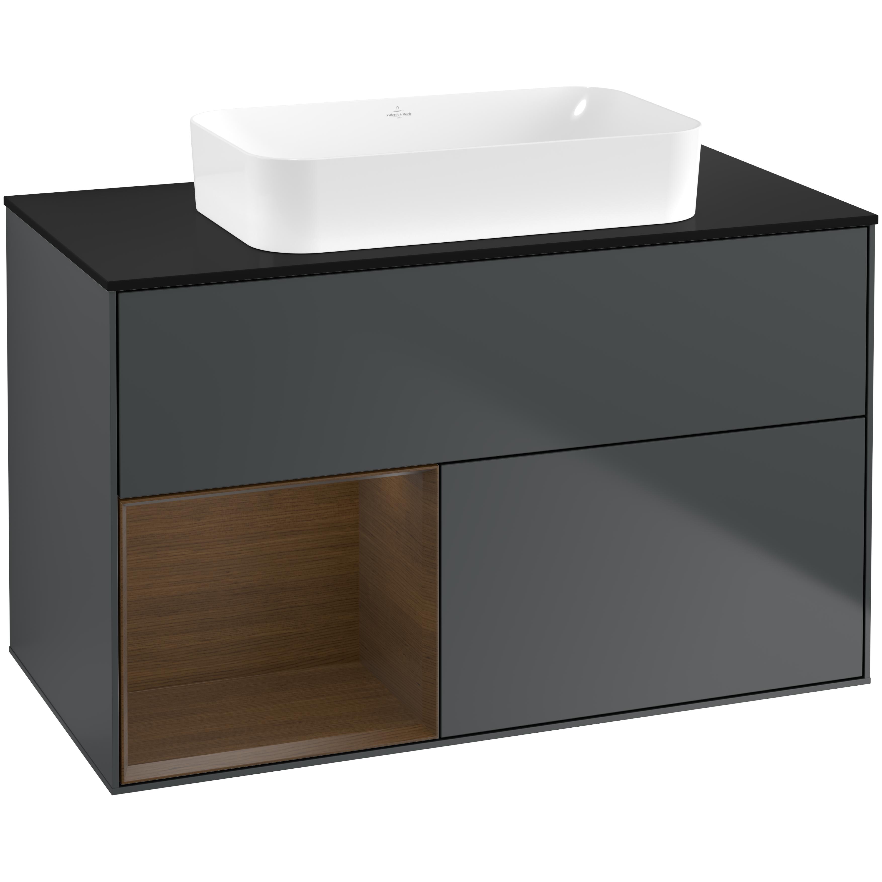 Tvättställsskåp Villeroy & Boch Finion med 2 Lådor Hylla och Bänkskiva för Fristående Tvättställ | badrum - badrumsmobler - tvattstallsskap-och-kommod | KakelKungen