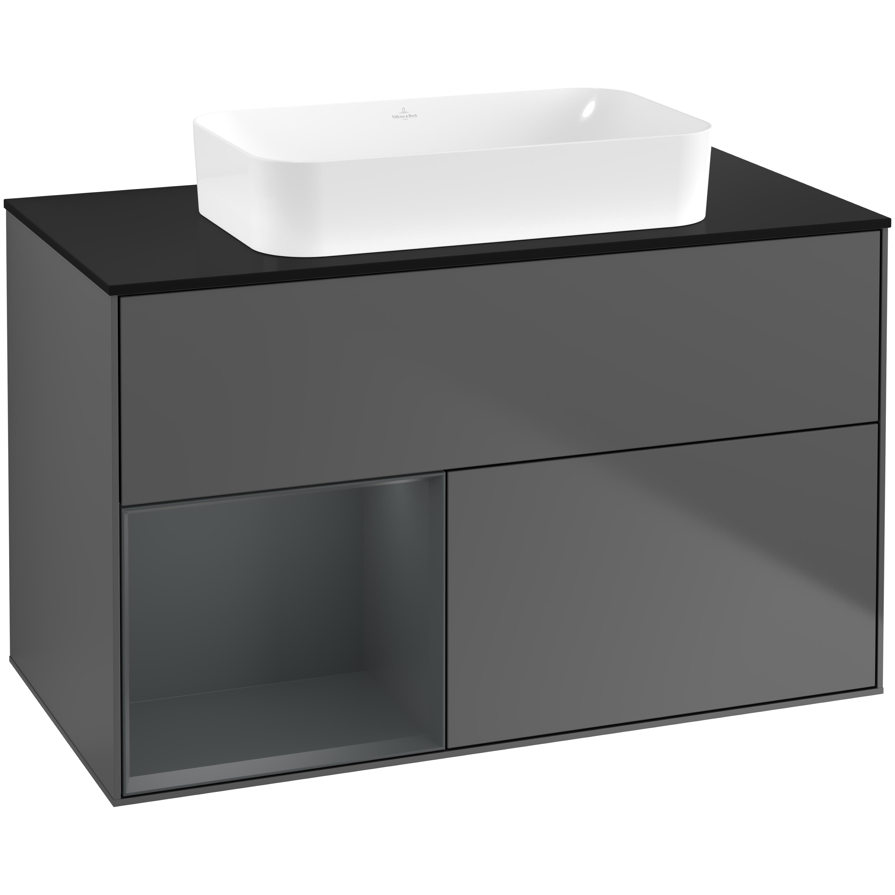 Tvättställsskåp Villeroy & Boch Finion med 2 Lådor Hylla och Bänkskiva för Fristående Tvättställ | badrum - badrumsmobler - tvattstallsskap-och-kommod | KakelKungen