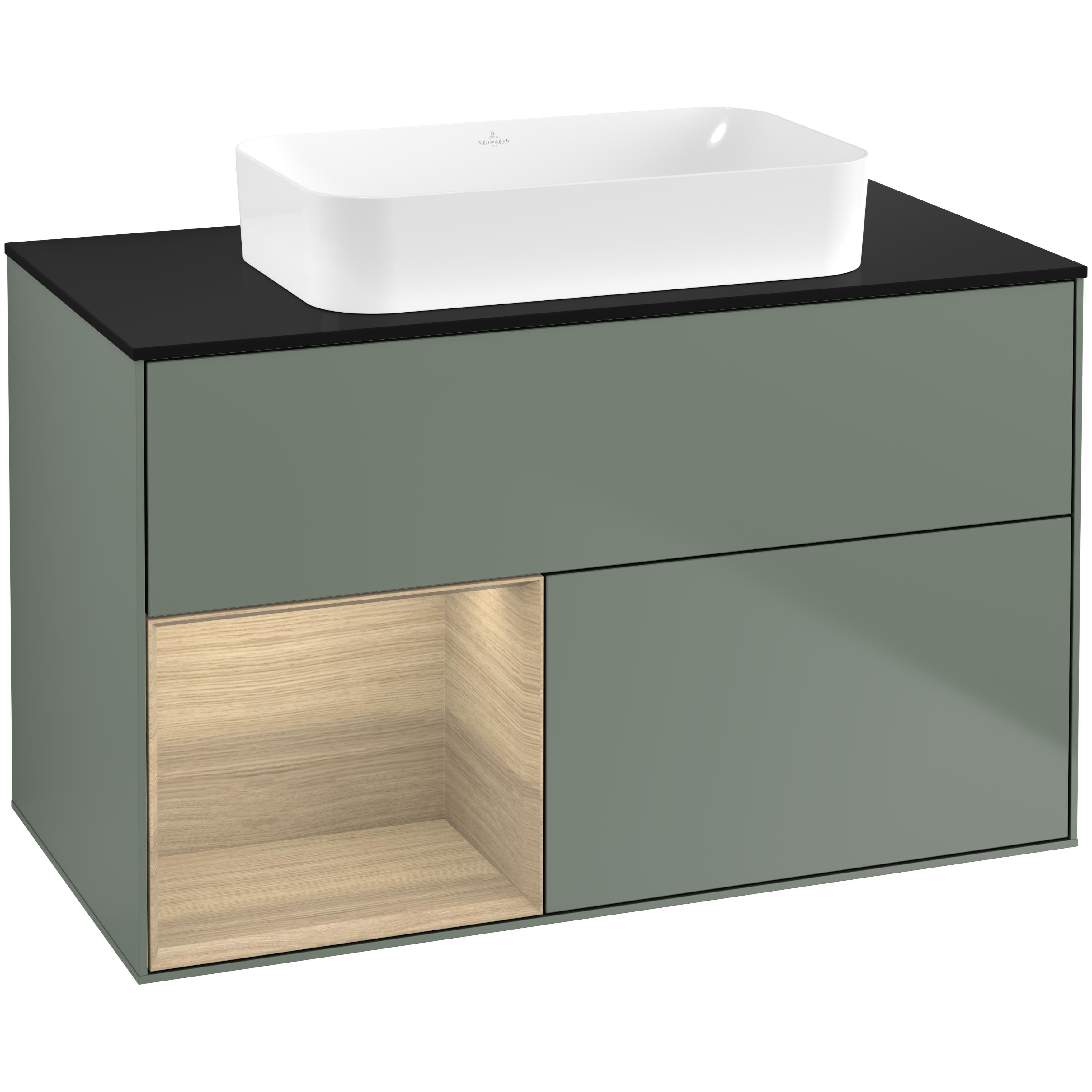 Tvättställsskåp Villeroy & Boch Finion med 2 Lådor Hylla och Bänkskiva för Fristående Tvättställ | badrum - badrumsmobler - tvattstallsskap-och-kommod | KakelKungen