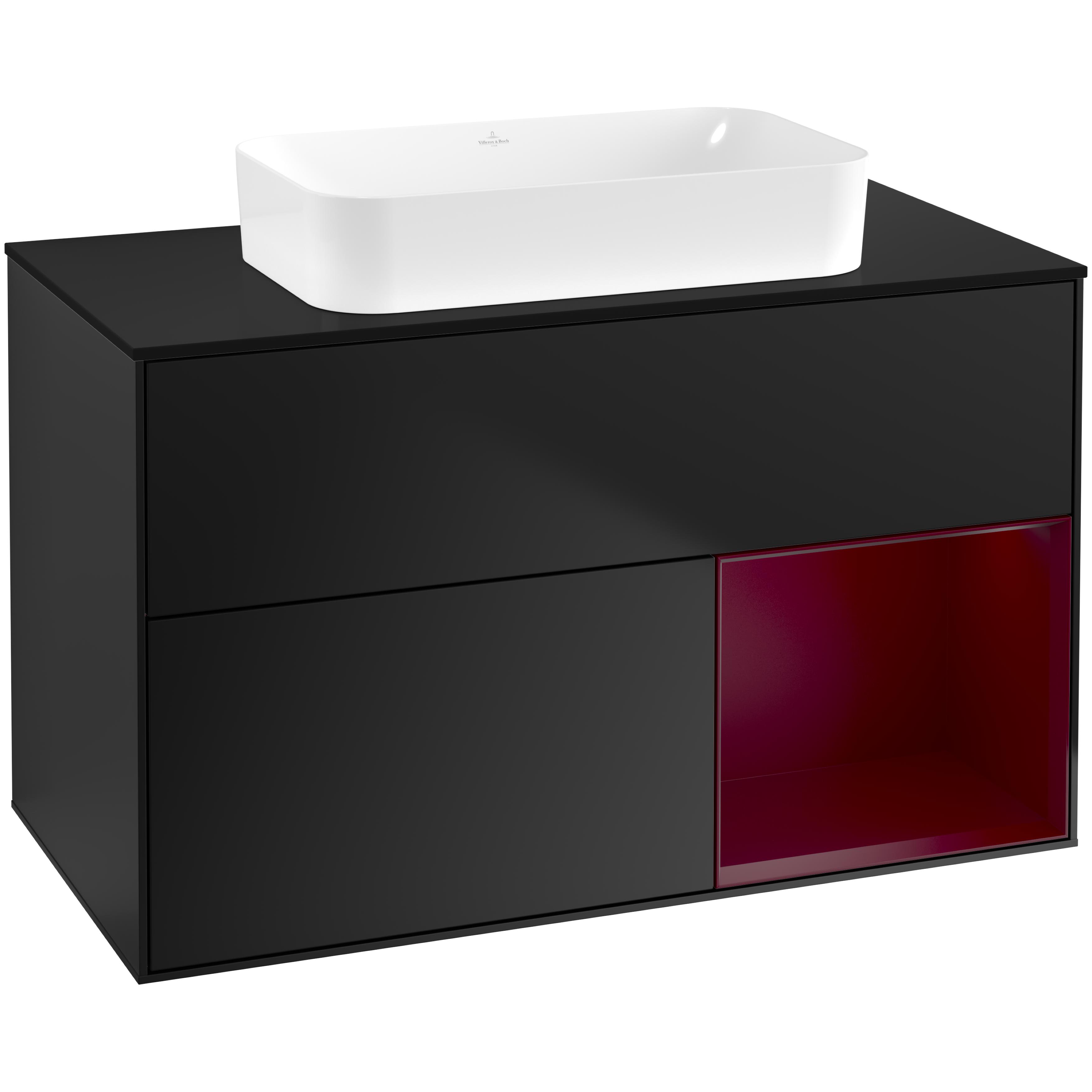 Tvättställsskåp Villeroy & Boch Finion med 2 Lådor Hylla och Bänkskiva för Fristående Tvättställ | badrum - badrumsmobler - tvattstallsskap-och-kommod | KakelKungen