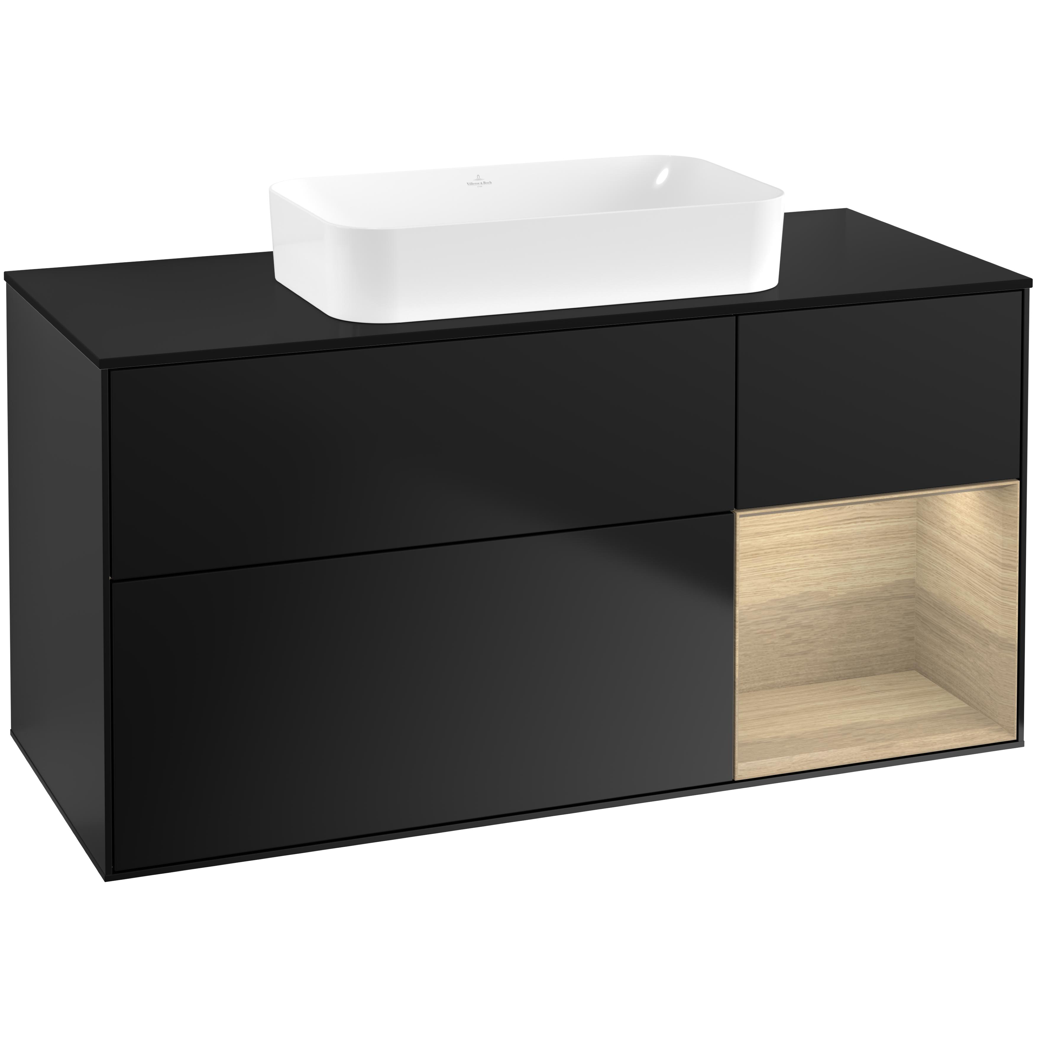 Tvättställsskåp Villeroy & Boch Finion med 3 Lådor Hylla och Bänkskiva för Fristående Tvättställ | badrum - badrumsmobler - tvattstallsskap-och-kommod | KakelKungen