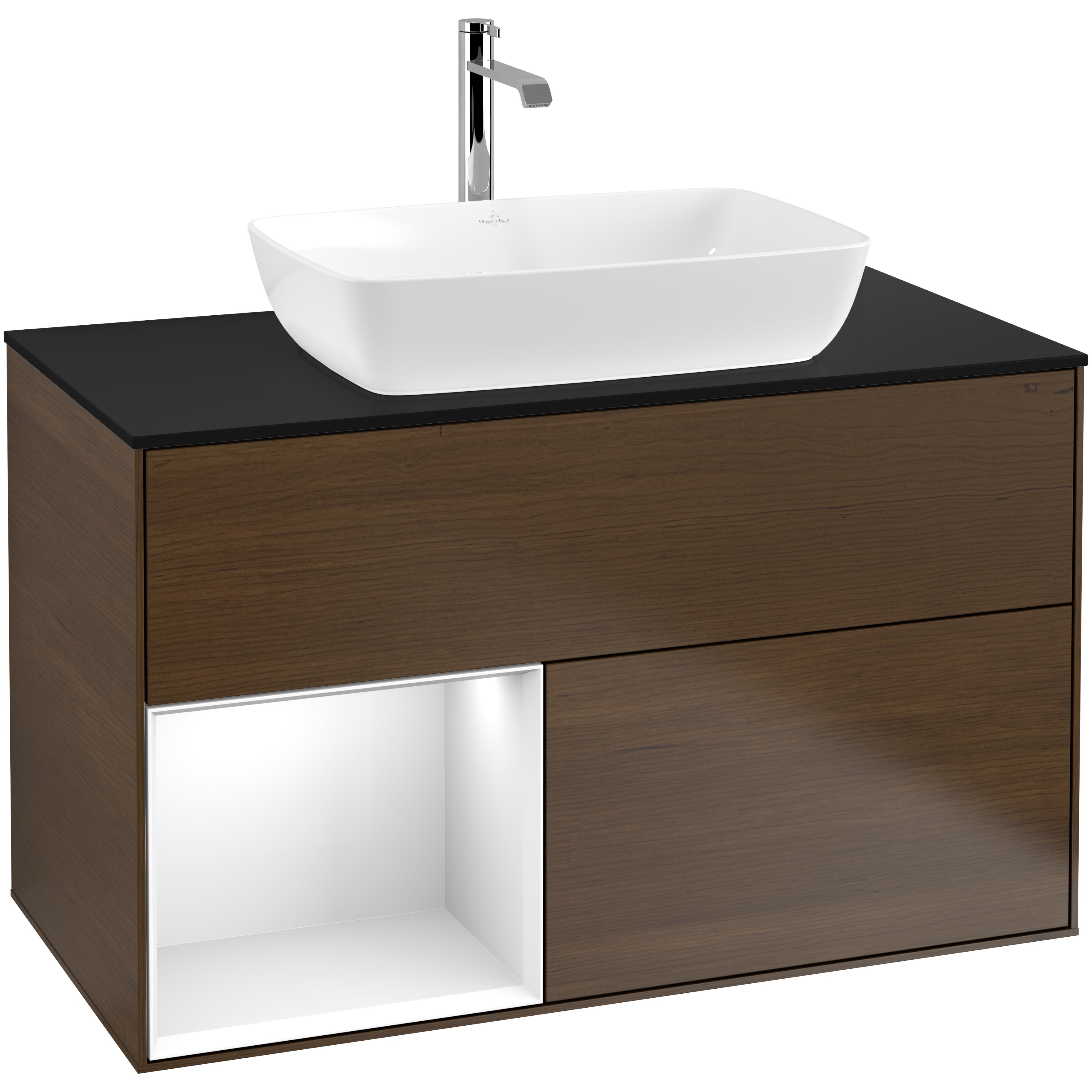 Tvättställsskåp Villeroy & Boch Finion med 2 Lådor Hylla och Bänkskiva för Fristående Tvättställ från Artis & Collaro | badrum - badrumsmobler - tvattstallsskap-och-kommod | KakelKungen