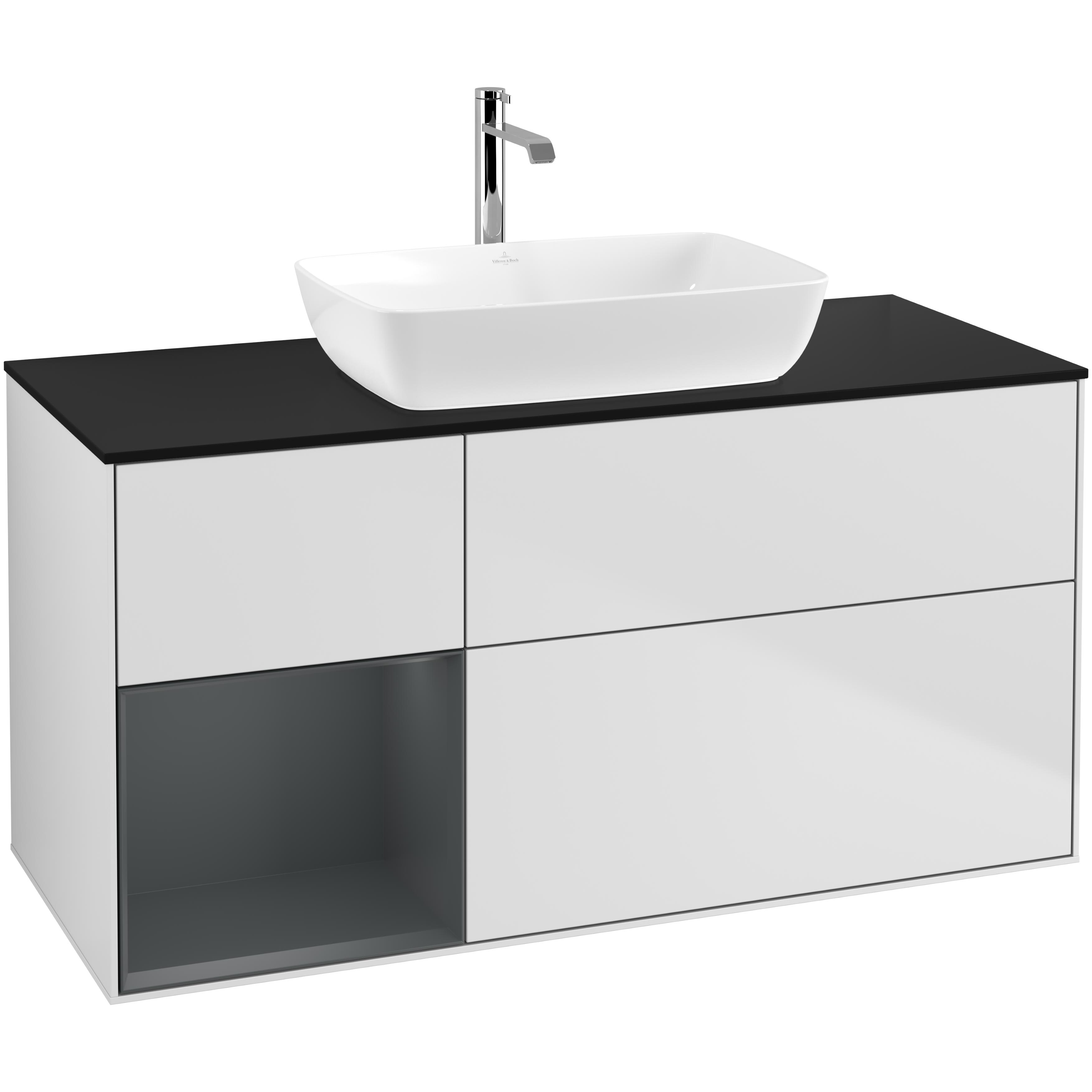 Tvättställsskåp Villeroy & Boch Finion med 3 Lådor Hylla och Bänkskiva för Fristående Tvättställ från Artis & Collaro | badrum - badrumsmobler - tvattstallsskap-och-kommod | KakelKungen