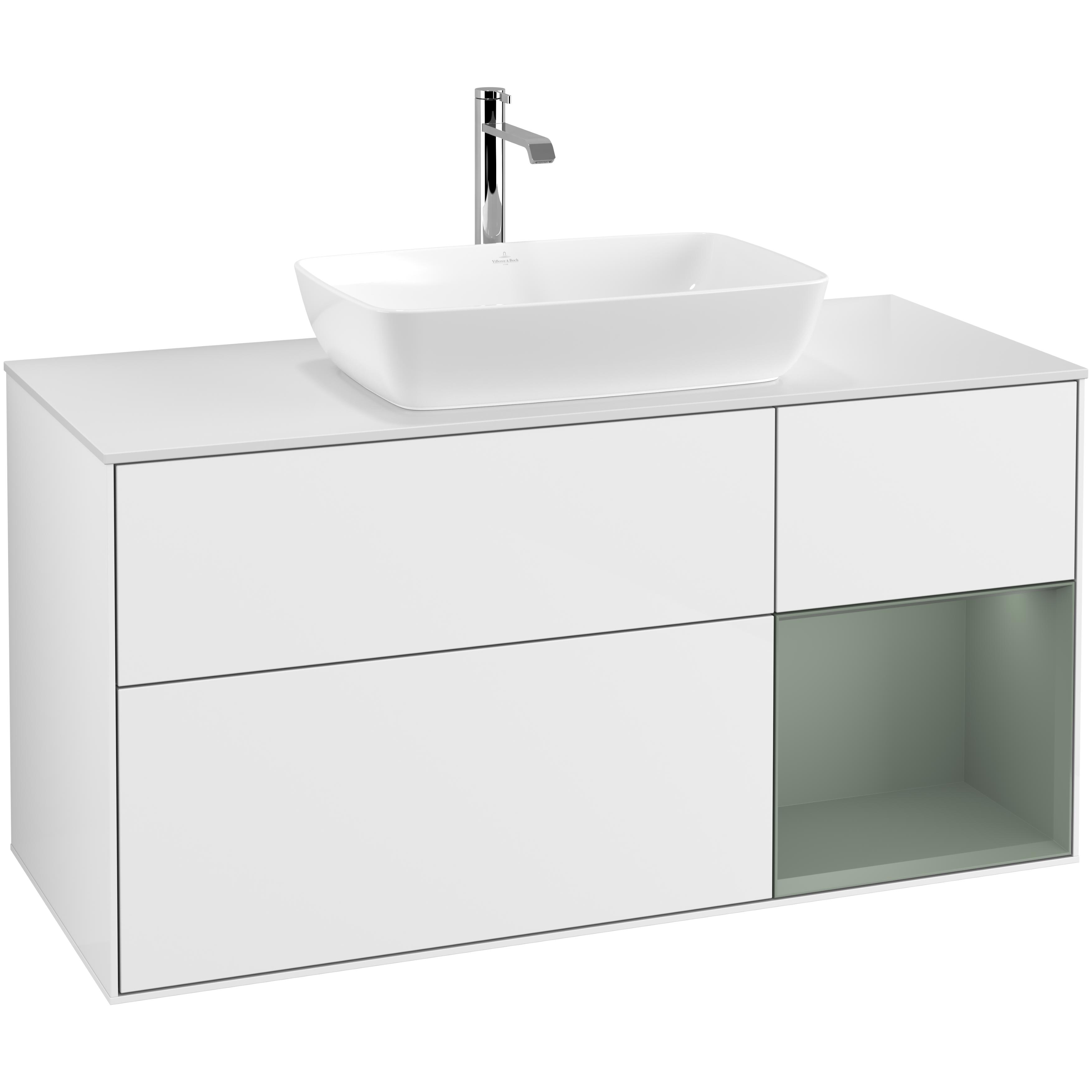 Tvättställsskåp Villeroy & Boch Finion med 3 Lådor Hylla och Bänkskiva för Fristående Tvättställ från Artis & Collaro | badrum - badrumsmobler - tvattstallsskap-och-kommod | KakelKungen