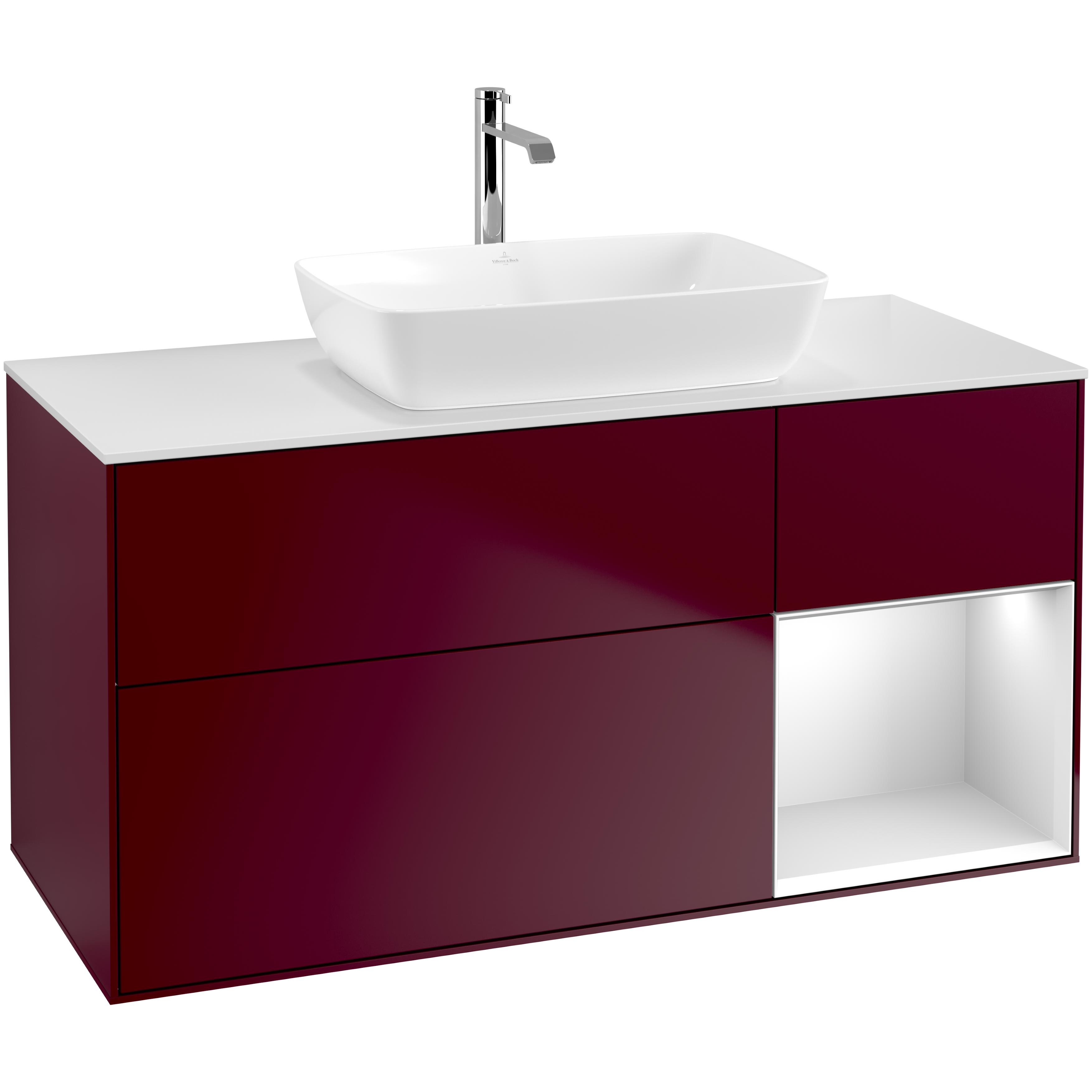 Tvättställsskåp Villeroy & Boch Finion med 3 Lådor Hylla och Bänkskiva för Fristående Tvättställ från Artis & Collaro | badrum - badrumsmobler - tvattstallsskap-och-kommod | KakelKungen