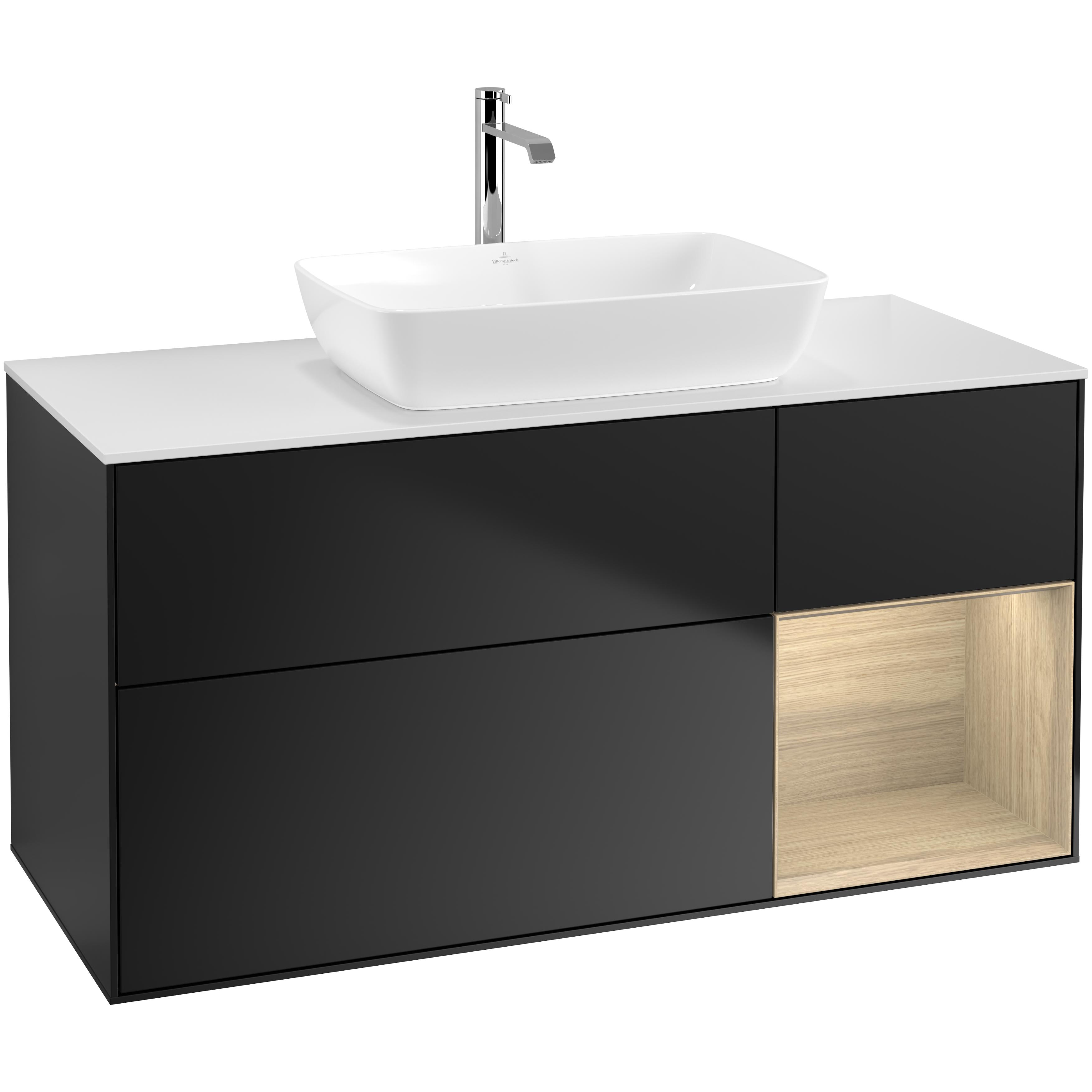 Tvättställsskåp Villeroy & Boch Finion med 3 Lådor Hylla och Bänkskiva för Fristående Tvättställ från Artis & Collaro | badrum - badrumsmobler - tvattstallsskap-och-kommod | KakelKungen