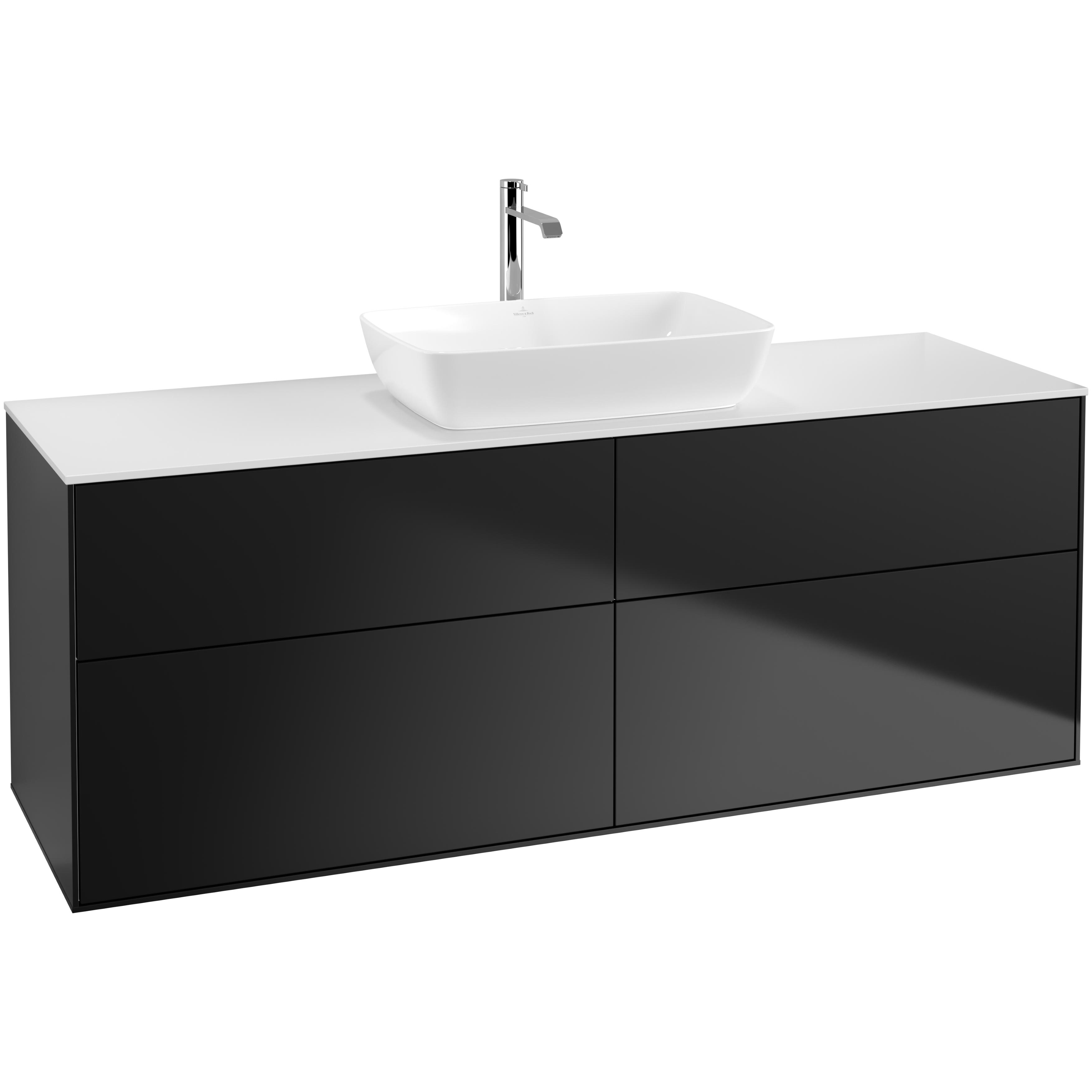 tvättställsskåp villeroy & boch finion med 4 lådor och bänkskiva för fristående tvättställ från artis & collaro