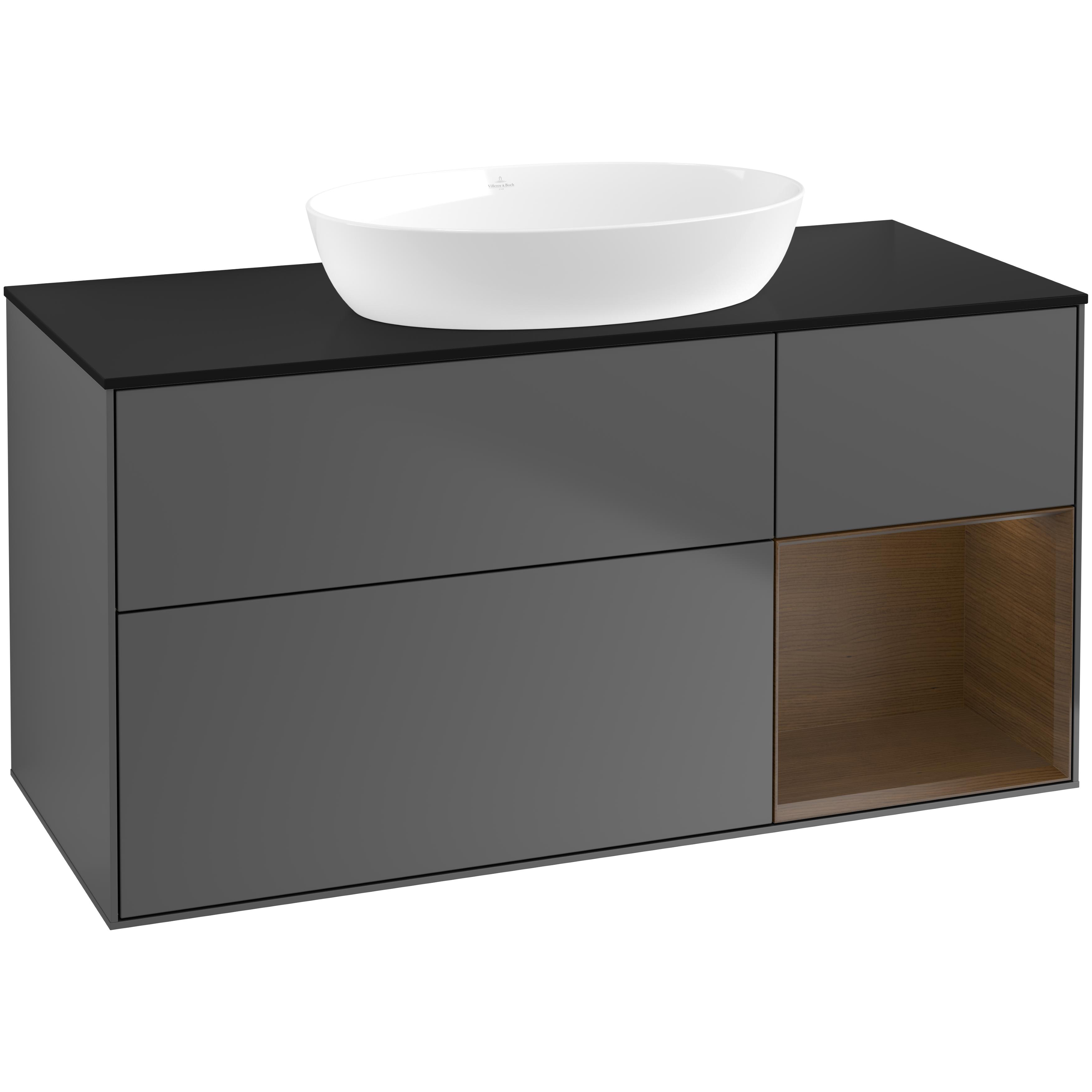 Tvättställsskåp Villeroy & Boch Finion med 3 Lådor Hylla och Bänkskiva för Fristående Tvättställ från Artis & Collaro | badrum - badrumsmobler - tvattstallsskap-och-kommod | KakelKungen