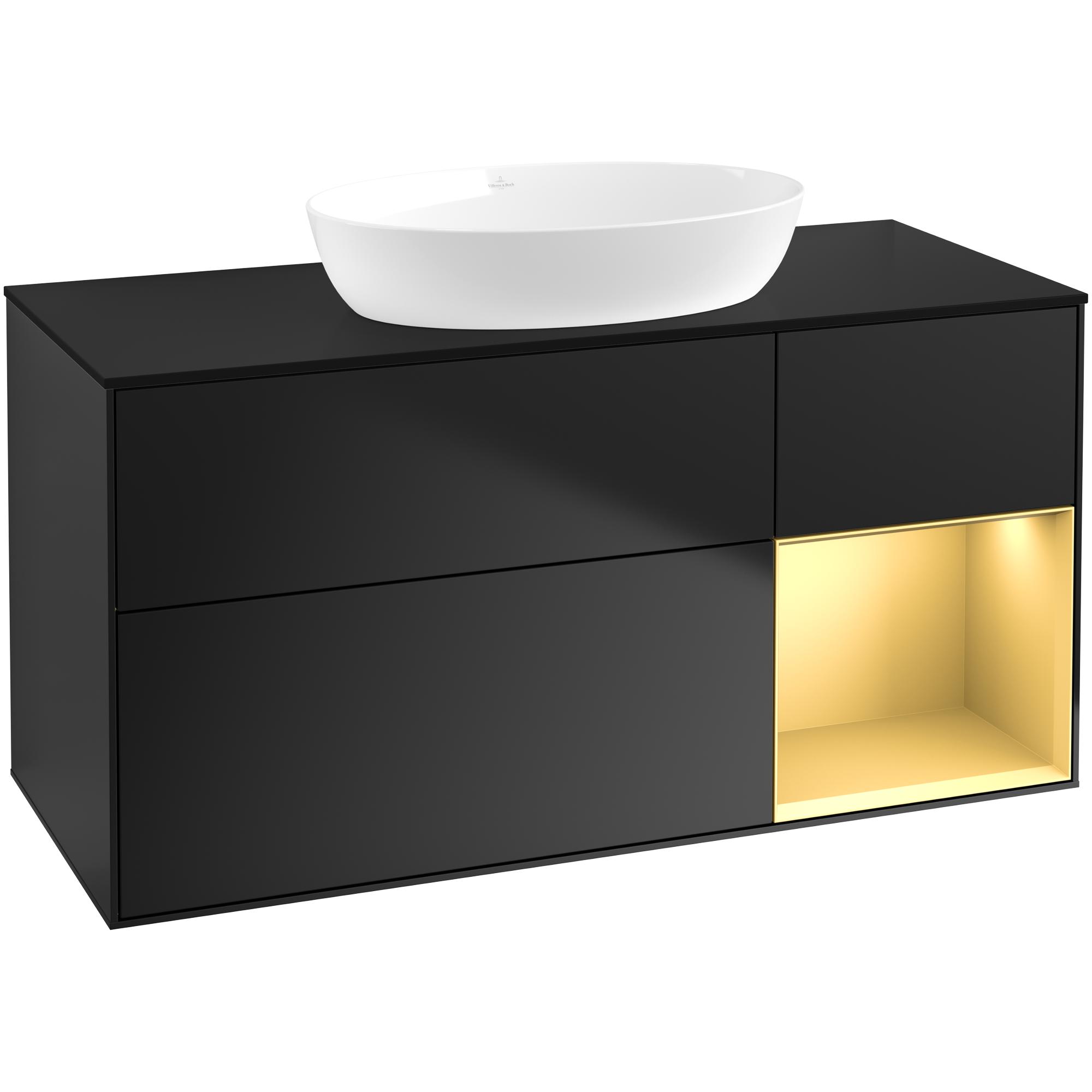 Tvättställsskåp Villeroy & Boch Finion med 3 Lådor Hylla och Bänkskiva för Fristående Tvättställ från Artis & Collaro | badrum - badrumsmobler - tvattstallsskap-och-kommod | KakelKungen