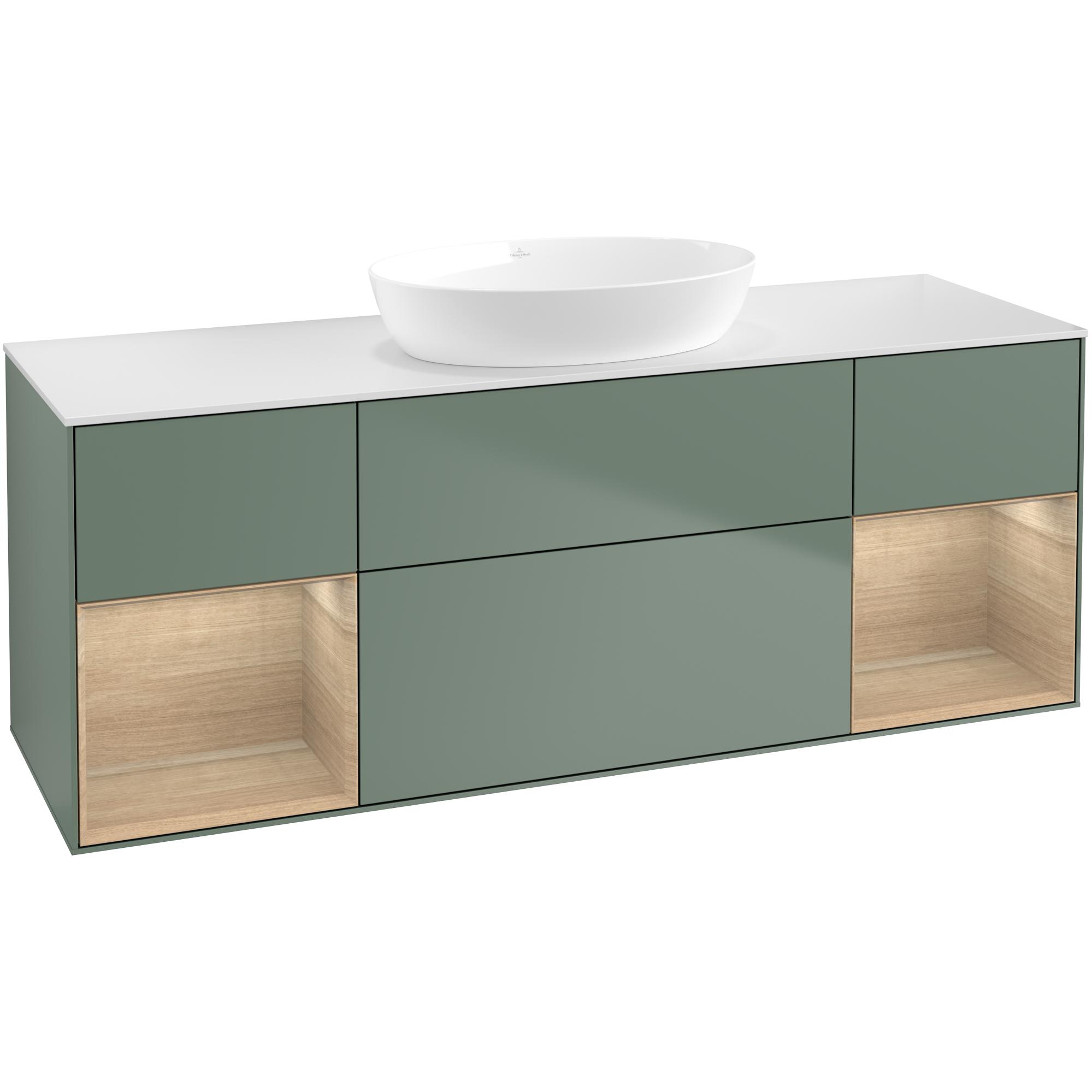 Tvättställsskåp Villeroy & Boch Finion med Två Hyllor och Bänkskiva för Fristående Tvättställ från Artis & Collaro | badrum - badrumsmobler - tvattstallsskap-och-kommod | KakelKungen