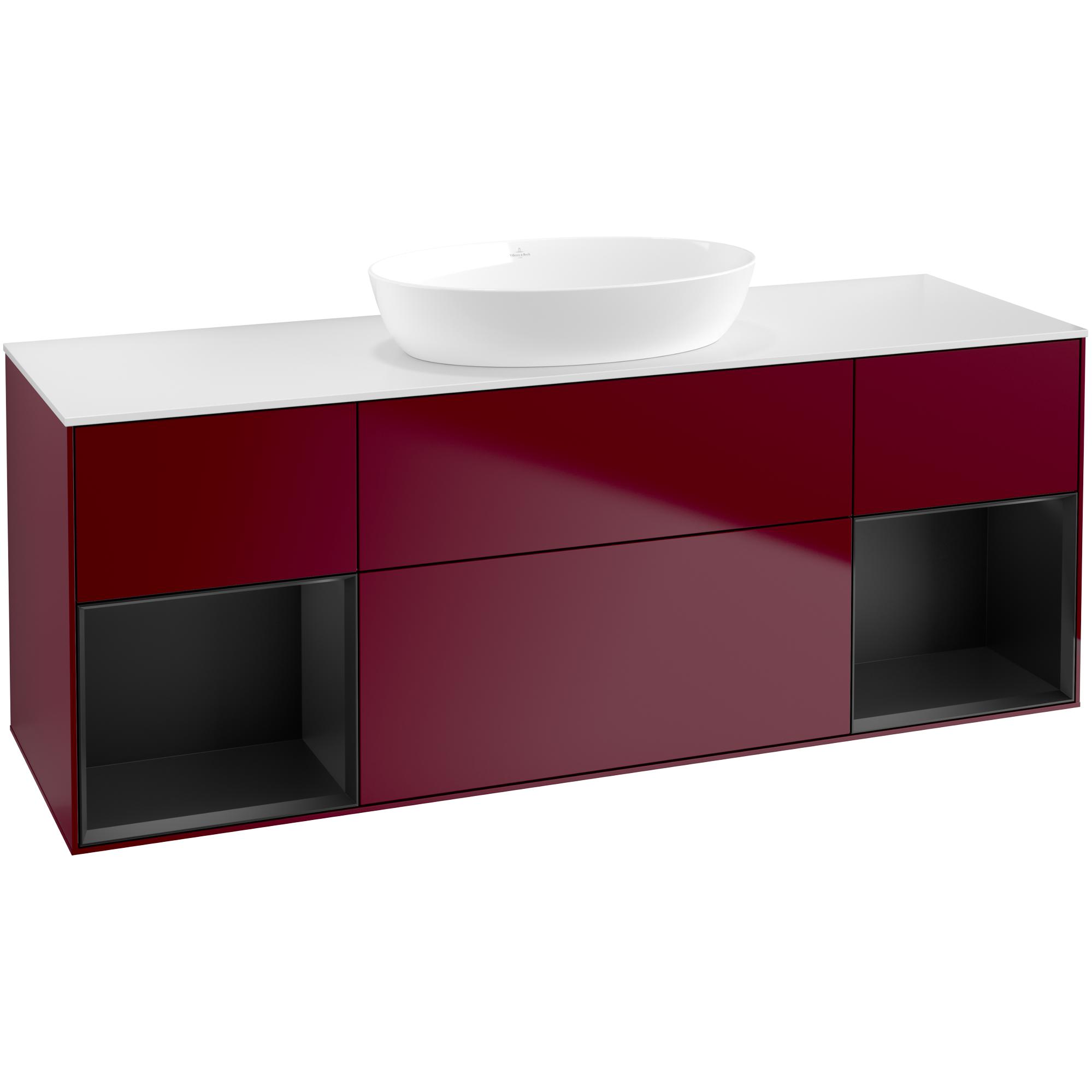 Tvättställsskåp Villeroy & Boch Finion med Två Hyllor och Bänkskiva för Fristående Tvättställ från Artis & Collaro | badrum - badrumsmobler - tvattstallsskap-och-kommod | KakelKungen