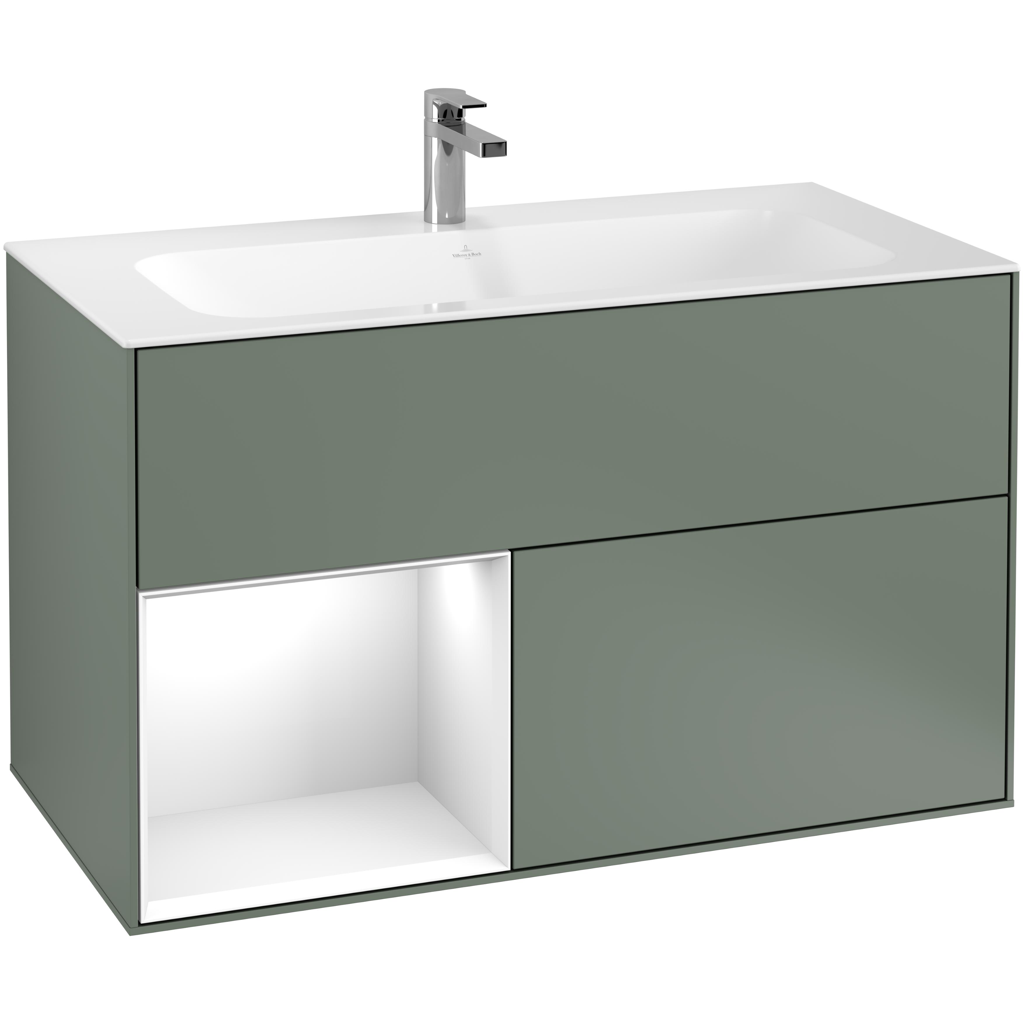 Tvättställsskåp Villeroy & Boch Finion med 2 Lådor och Hylla för Inbyggt Tvättställ | badrum - badrumsmobler - tvattstallsskap-och-kommod | KakelKungen