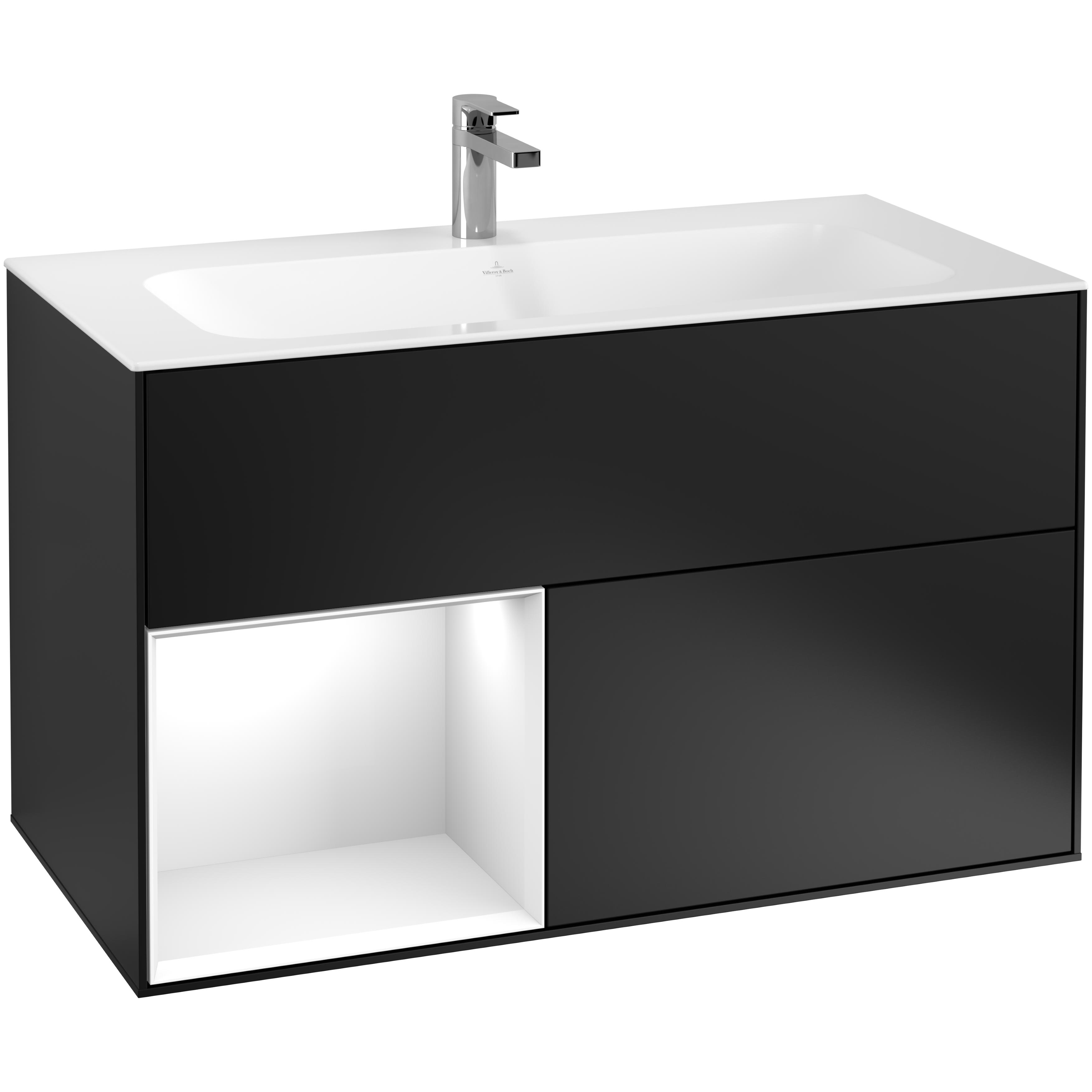 Tvättställsskåp Villeroy & Boch Finion med 2 Lådor och Hylla för Inbyggt Tvättställ | badrum - badrumsmobler - tvattstallsskap-och-kommod | KakelKungen