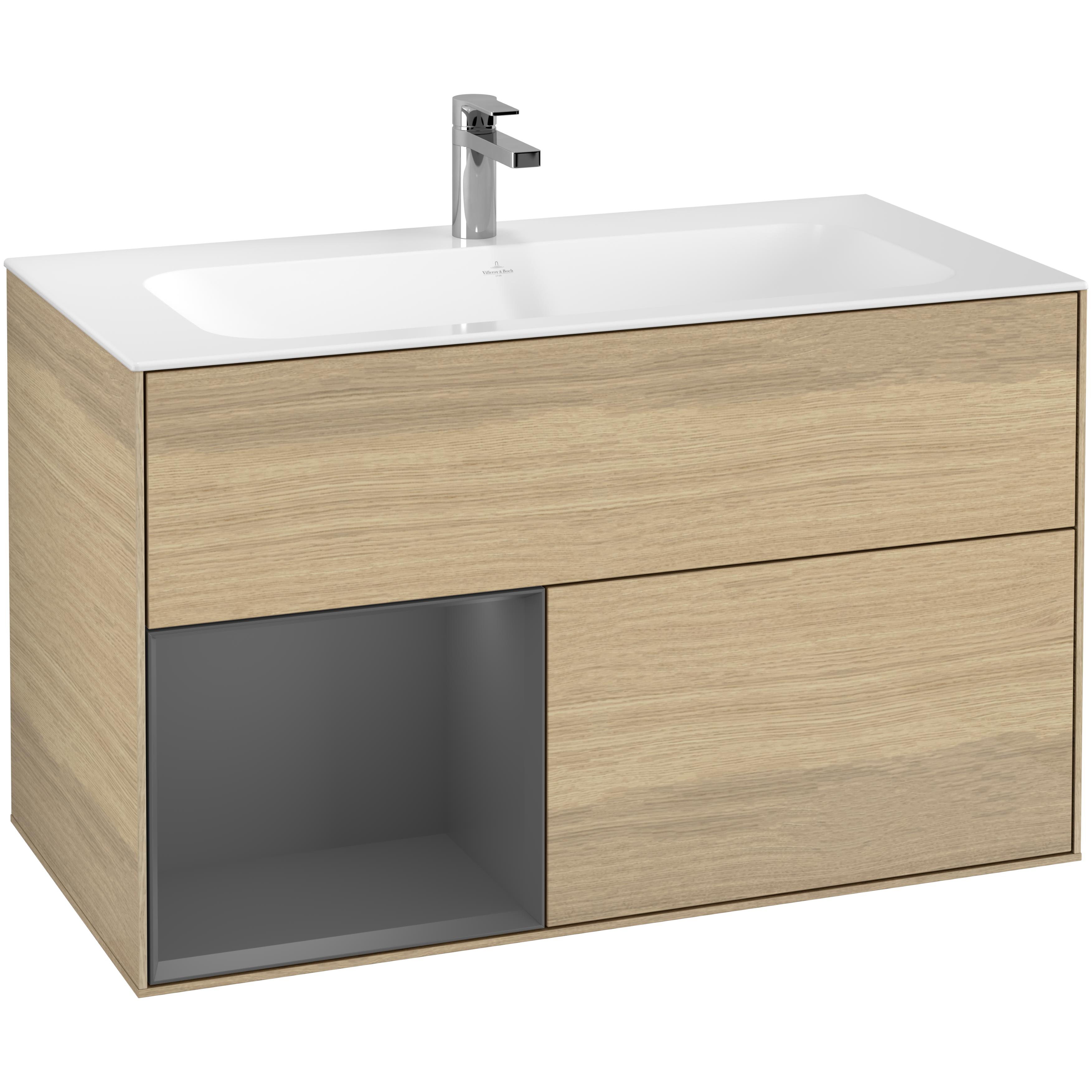 Tvättställsskåp Villeroy & Boch Finion med 2 Lådor och Hylla för Inbyggt Tvättställ | badrum - badrumsmobler - tvattstallsskap-och-kommod | KakelKungen