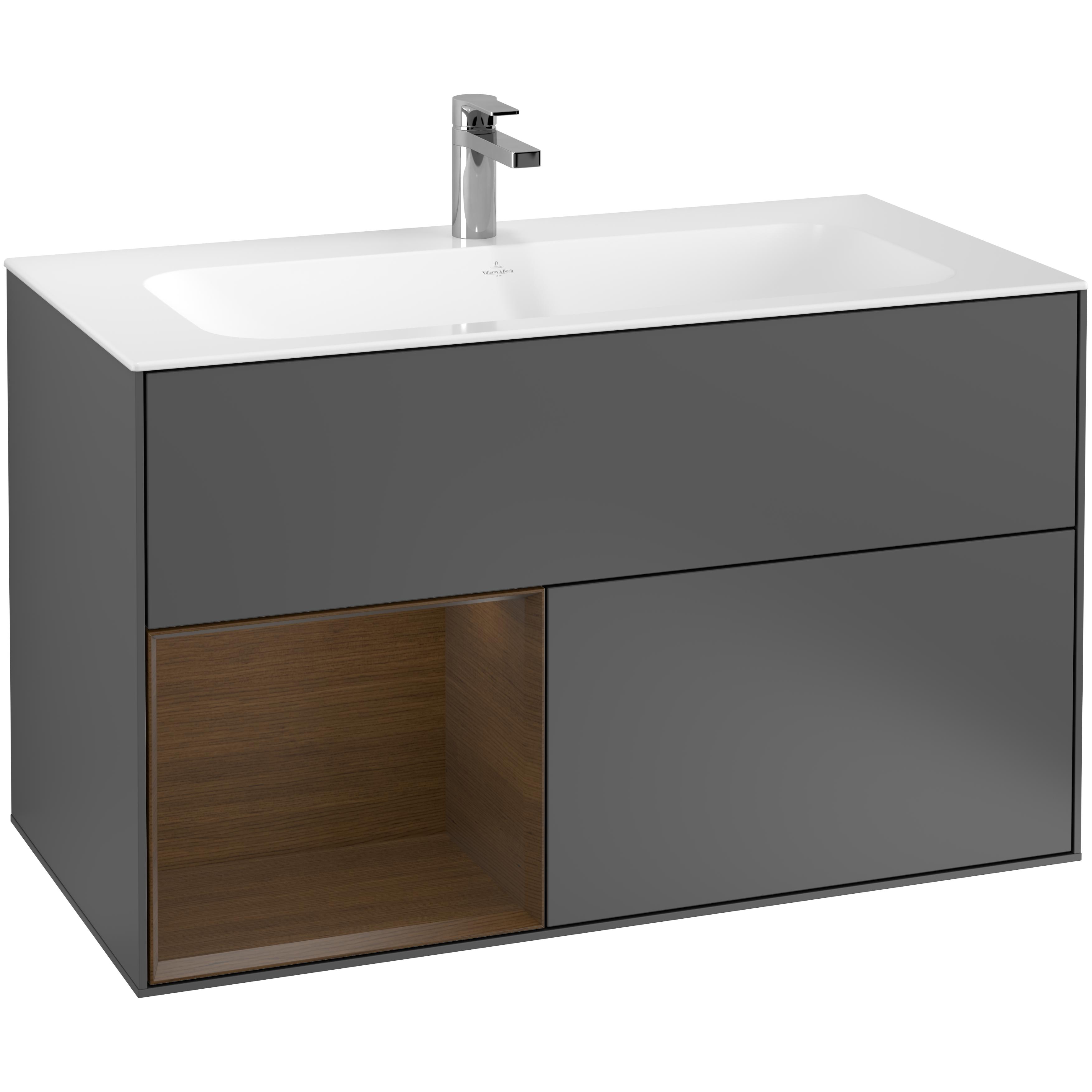 Tvättställsskåp Villeroy & Boch Finion med 2 Lådor och Hylla för Inbyggt Tvättställ | badrum - badrumsmobler - tvattstallsskap-och-kommod | KakelKungen