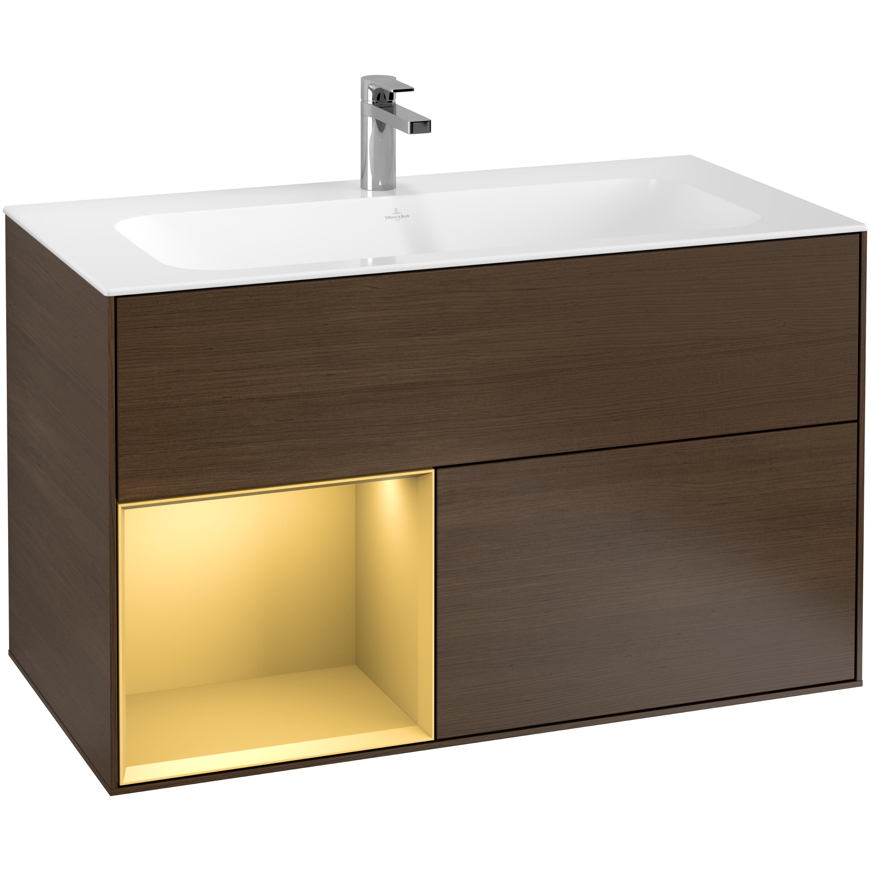 Tvättställsskåp Villeroy & Boch Finion med 2 Lådor och Hylla för Inbyggt Tvättställ | badrum - badrumsmobler - tvattstallsskap-och-kommod | KakelKungen