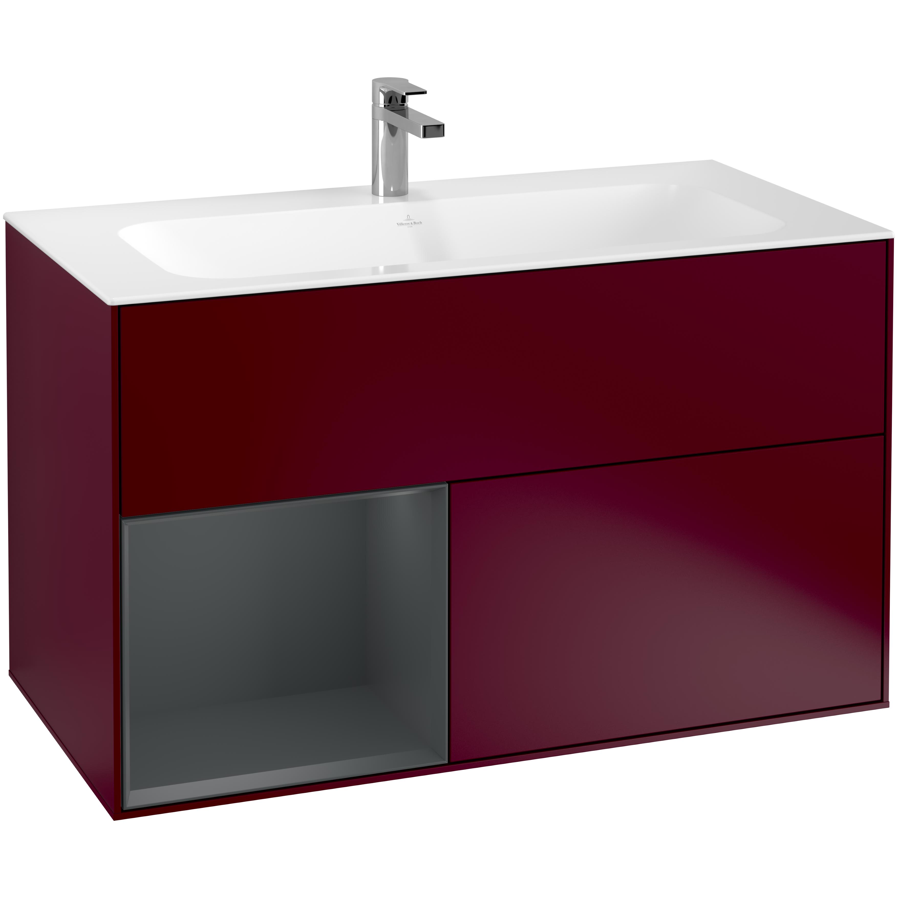 Tvättställsskåp Villeroy & Boch Finion med 2 Lådor och Hylla för Inbyggt Tvättställ | badrum - badrumsmobler - tvattstallsskap-och-kommod | KakelKungen