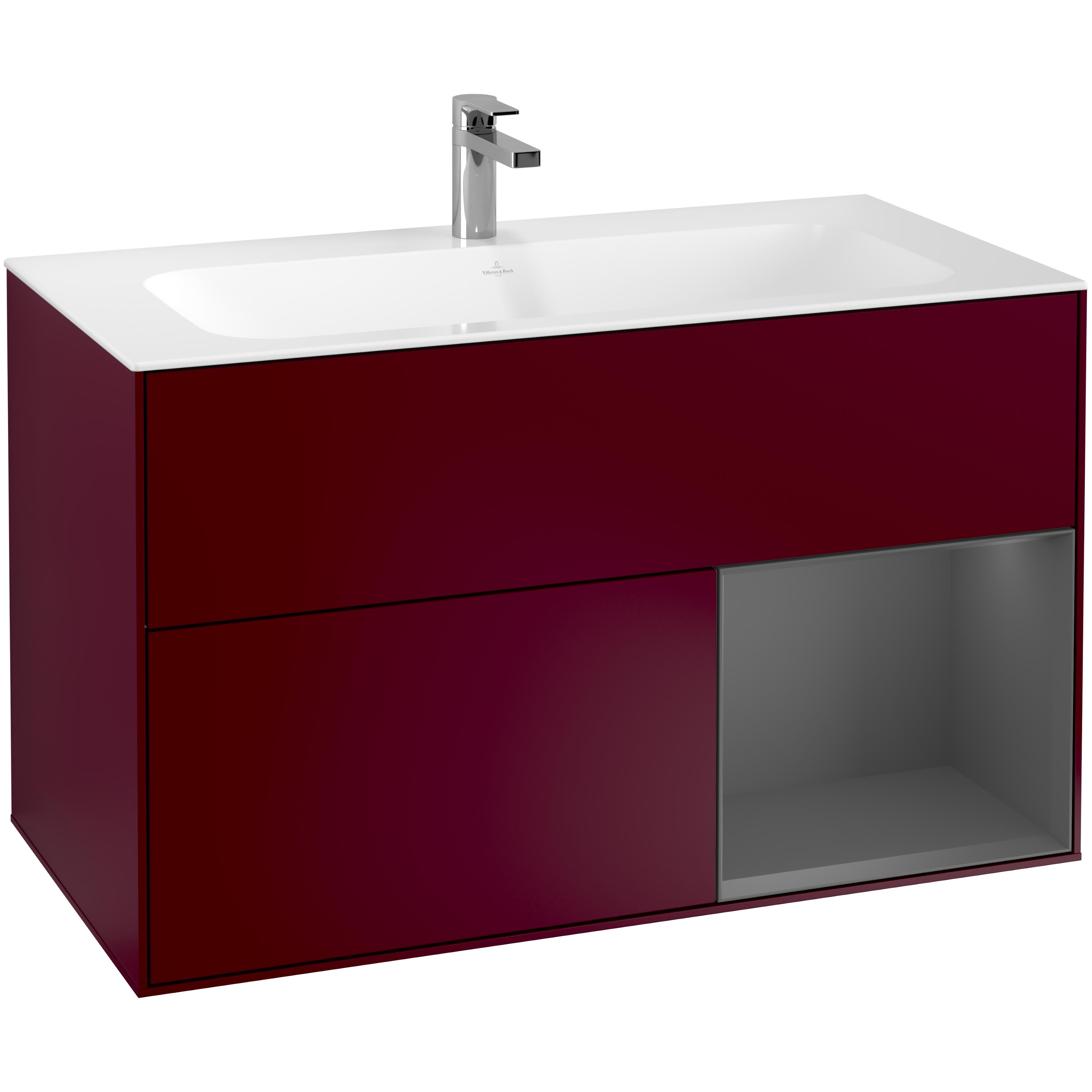 Tvättställsskåp Villeroy & Boch Finion med 2 Lådor och Hylla för Inbyggt Tvättställ | badrum - badrumsmobler - tvattstallsskap-och-kommod | KakelKungen