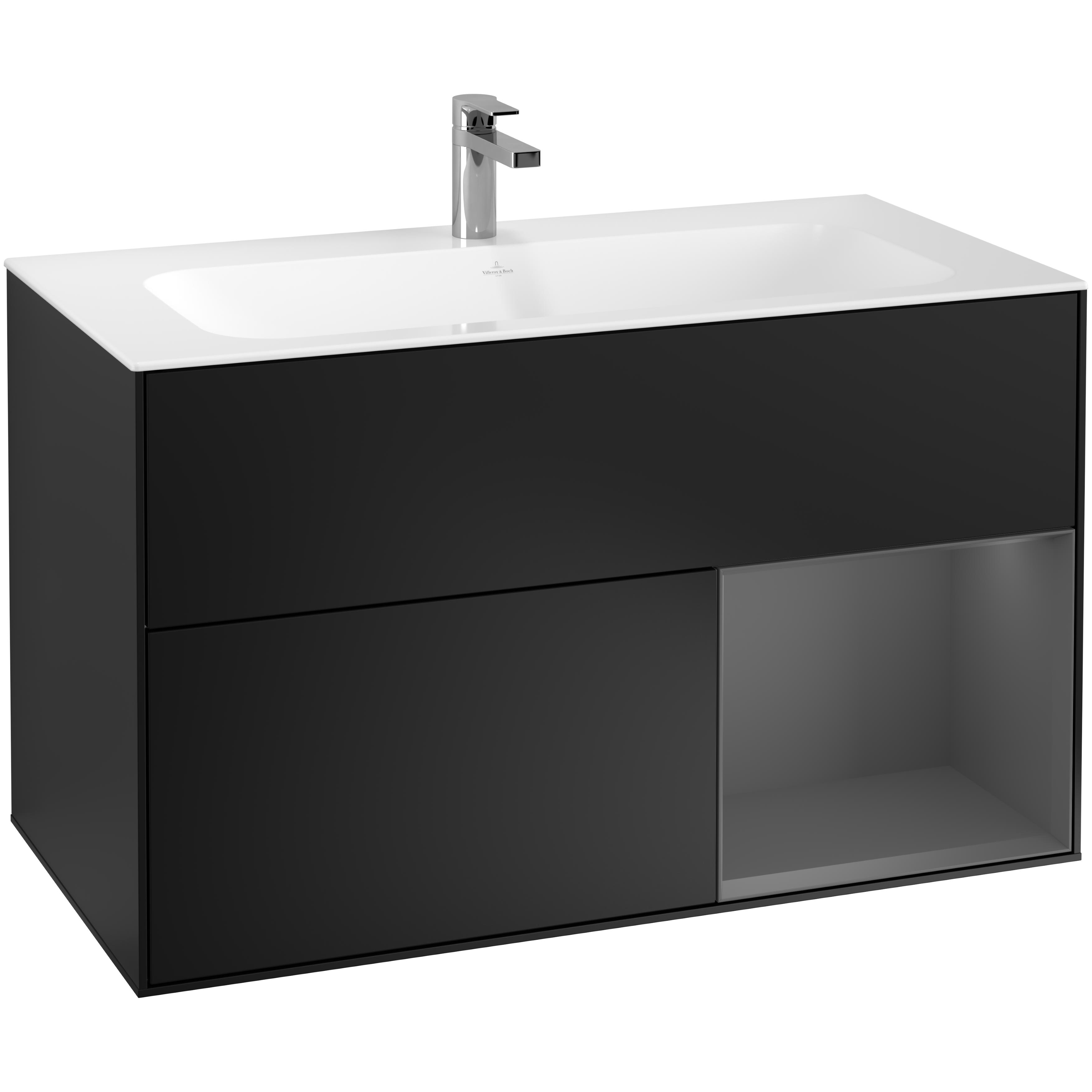 Tvättställsskåp Villeroy & Boch Finion med 2 Lådor och Hylla för Inbyggt Tvättställ | badrum - badrumsmobler - tvattstallsskap-och-kommod | KakelKungen