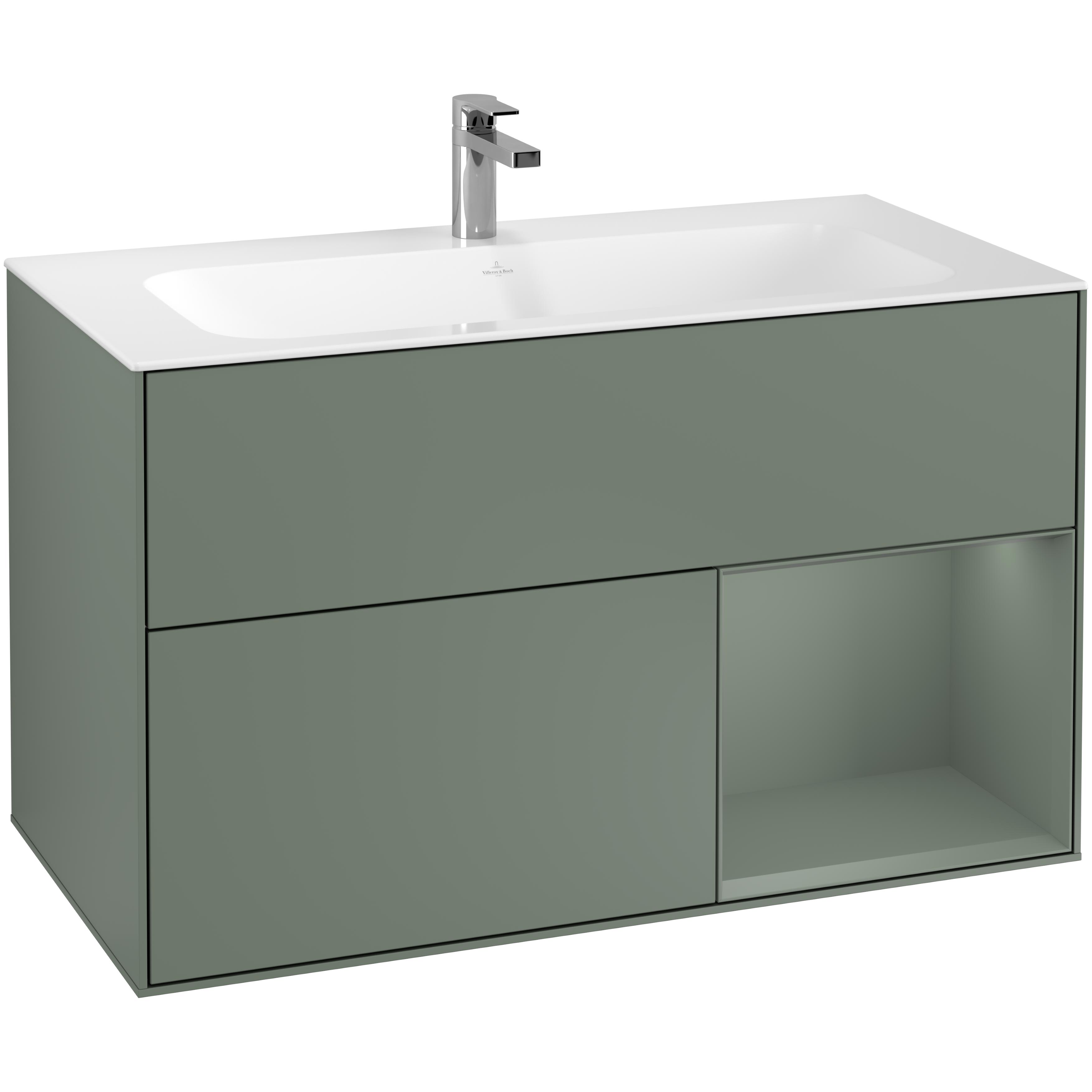 Tvättställsskåp Villeroy & Boch Finion med 2 Lådor och Hylla för Inbyggt Tvättställ | badrum - badrumsmobler - tvattstallsskap-och-kommod | KakelKungen