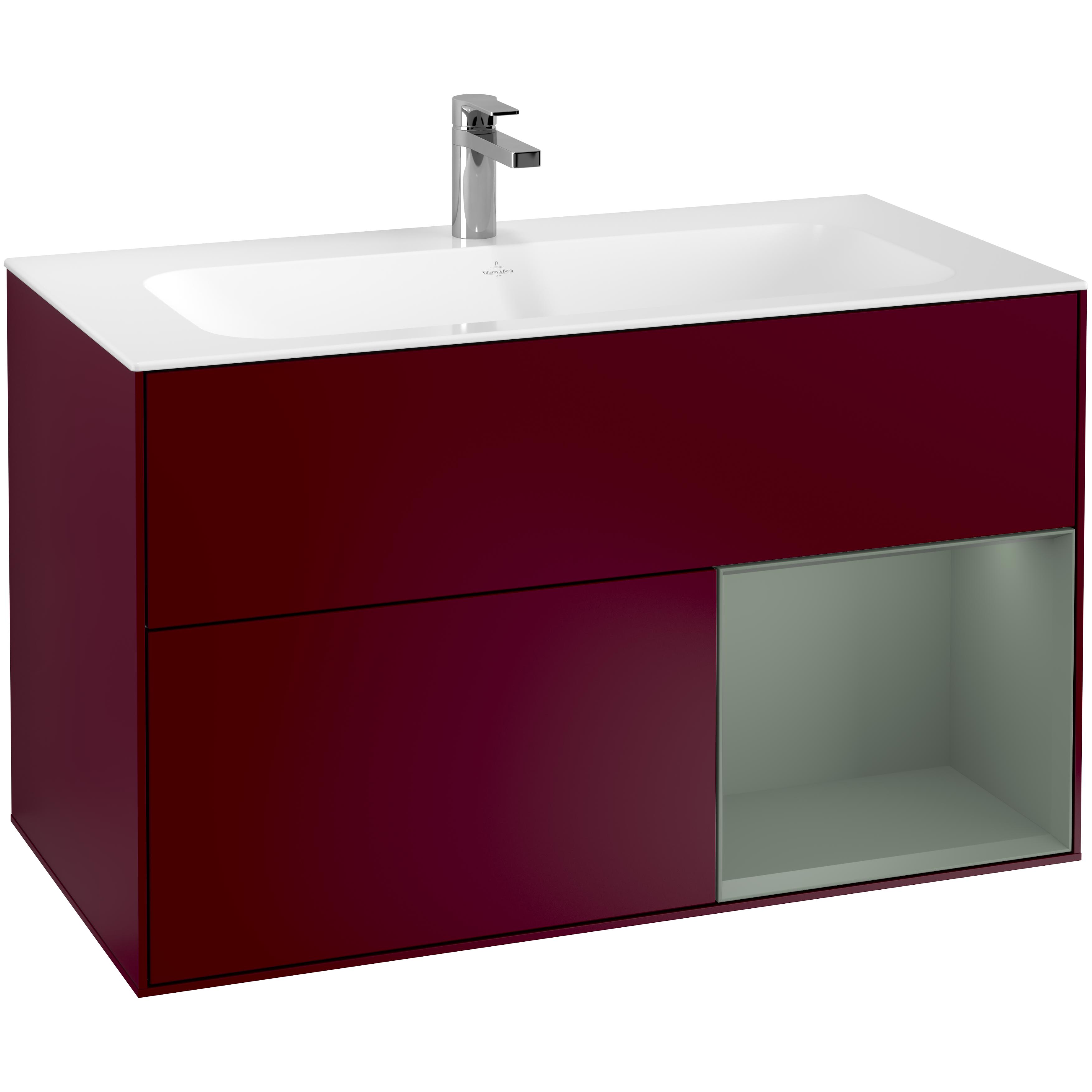 Tvättställsskåp Villeroy & Boch Finion med 2 Lådor och Hylla för Inbyggt Tvättställ | badrum - badrumsmobler - tvattstallsskap-och-kommod | KakelKungen