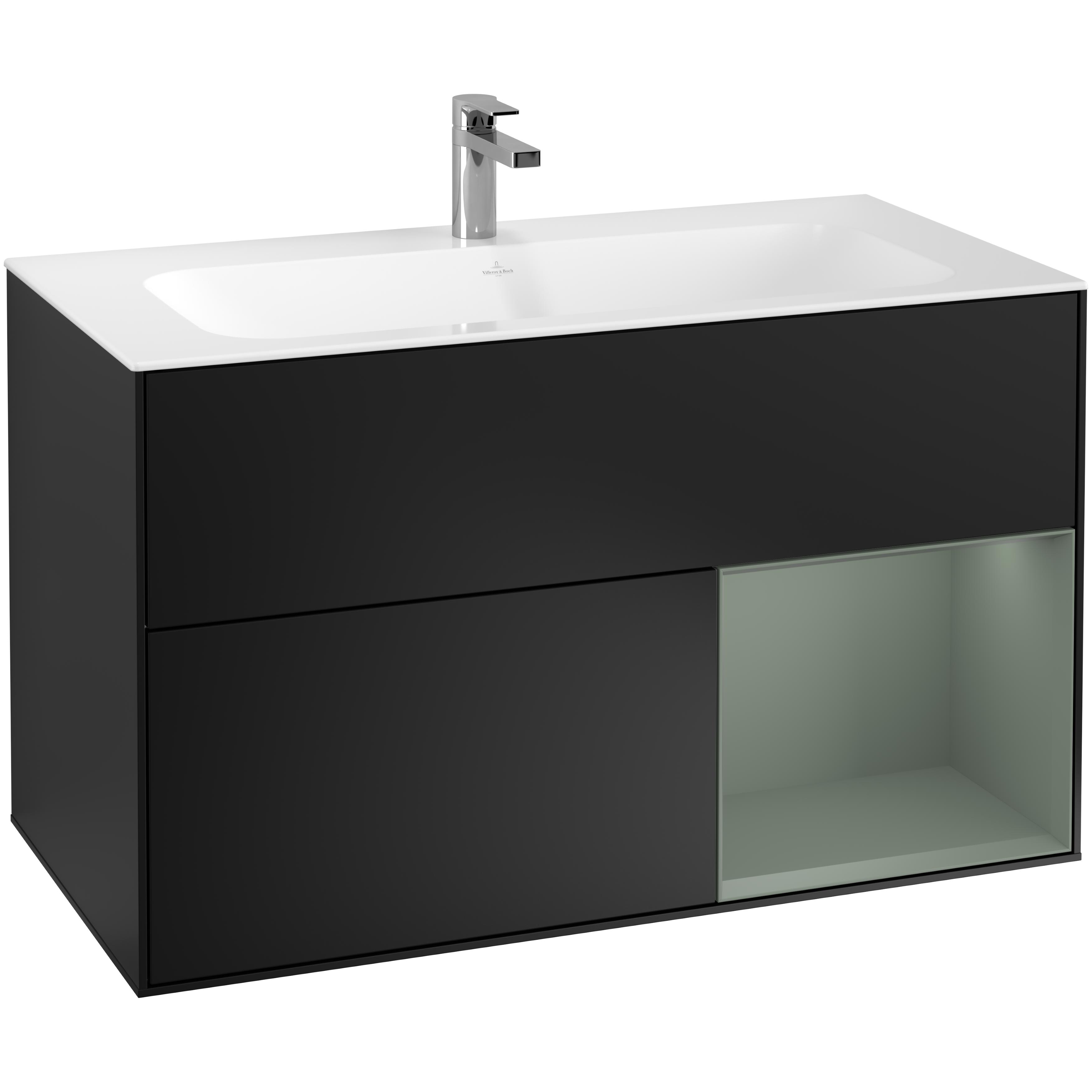 Tvättställsskåp Villeroy & Boch Finion med 2 Lådor och Hylla för Inbyggt Tvättställ | badrum - badrumsmobler - tvattstallsskap-och-kommod | KakelKungen