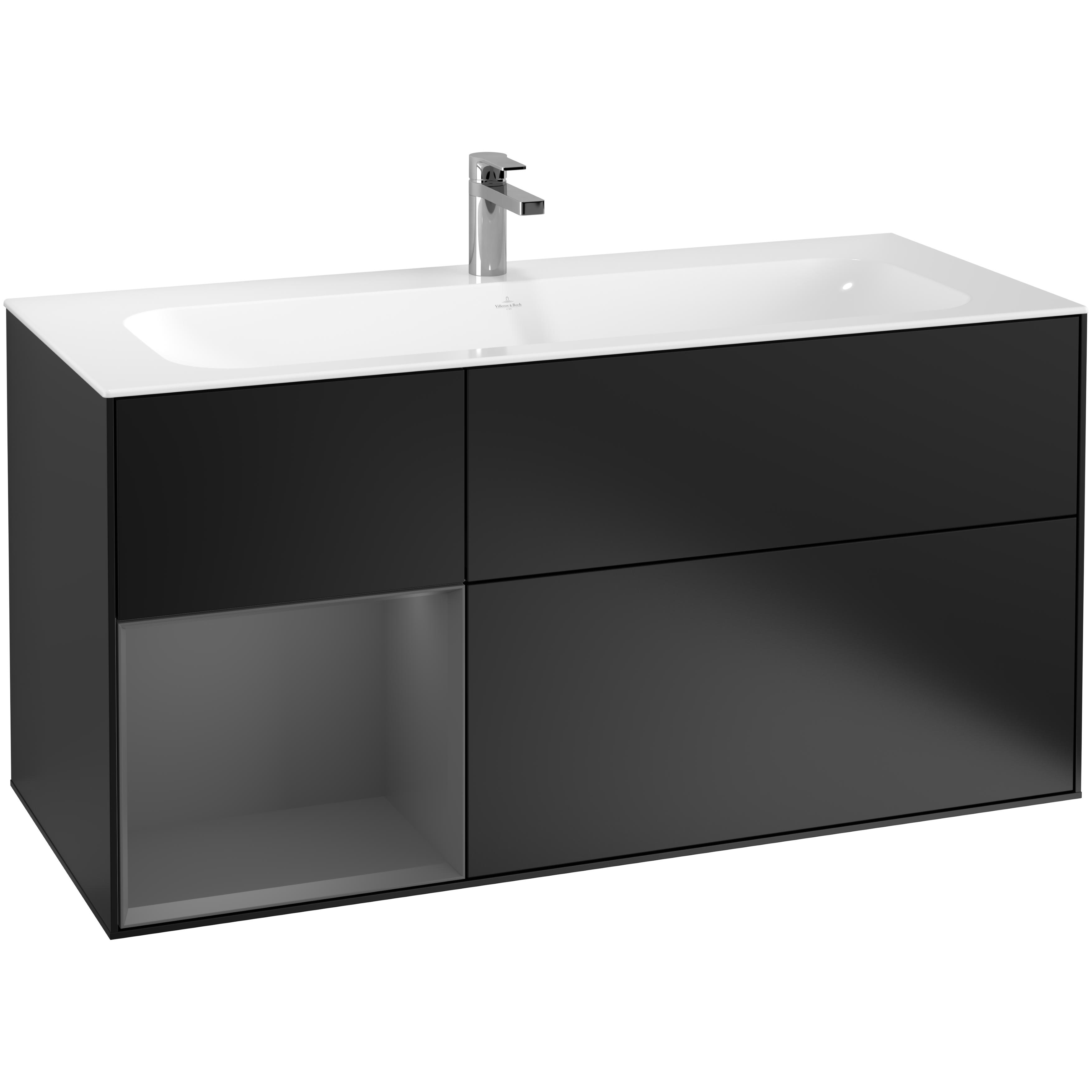 Tvättställsskåp Villeroy & Boch Finion med 3 Lådor och Hylla för Inbyggt Tvättställ | badrum - badrumsmobler - tvattstallsskap-och-kommod | KakelKungen