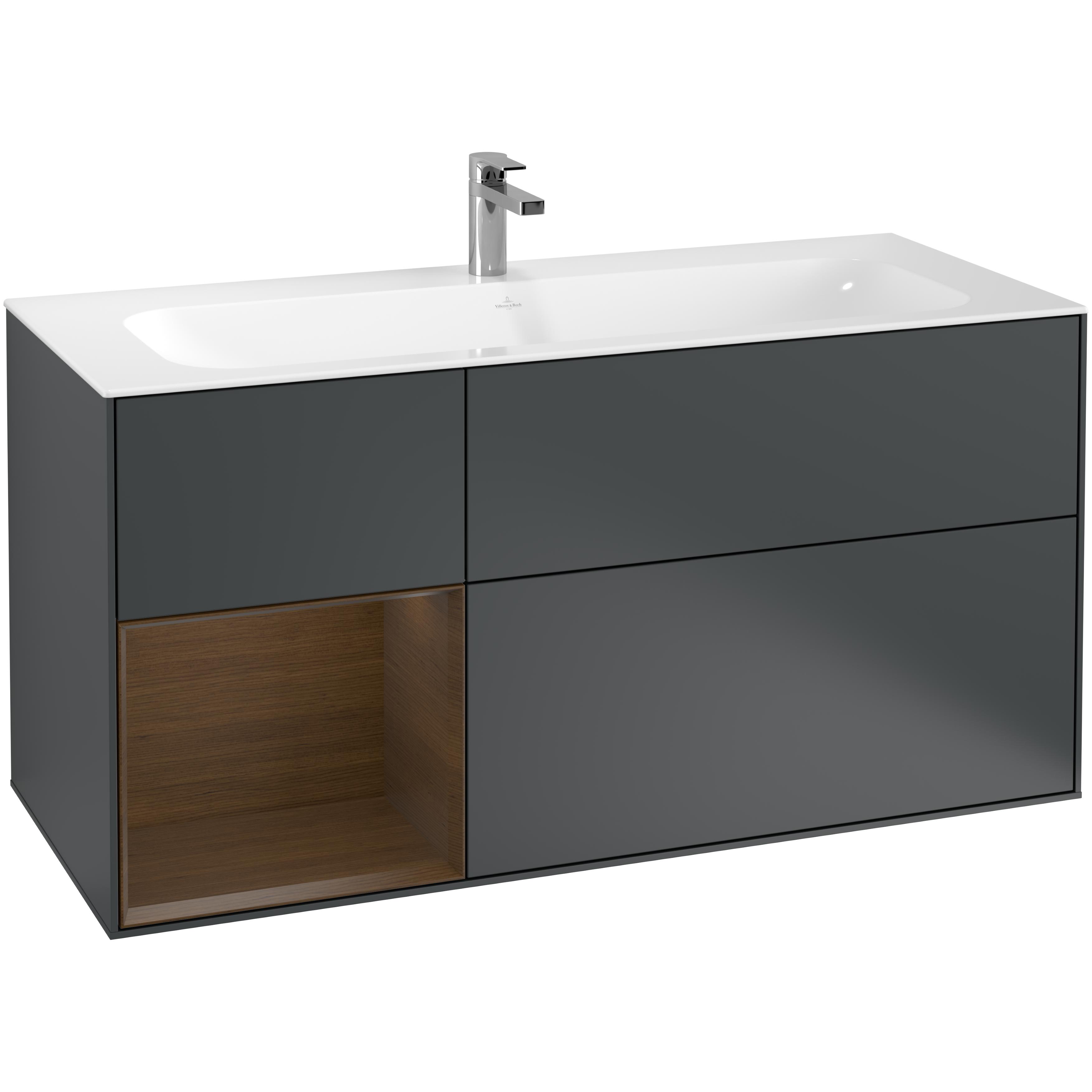 Tvättställsskåp Villeroy & Boch Finion med 3 Lådor och Hylla för Inbyggt Tvättställ | badrum - badrumsmobler - tvattstallsskap-och-kommod | KakelKungen