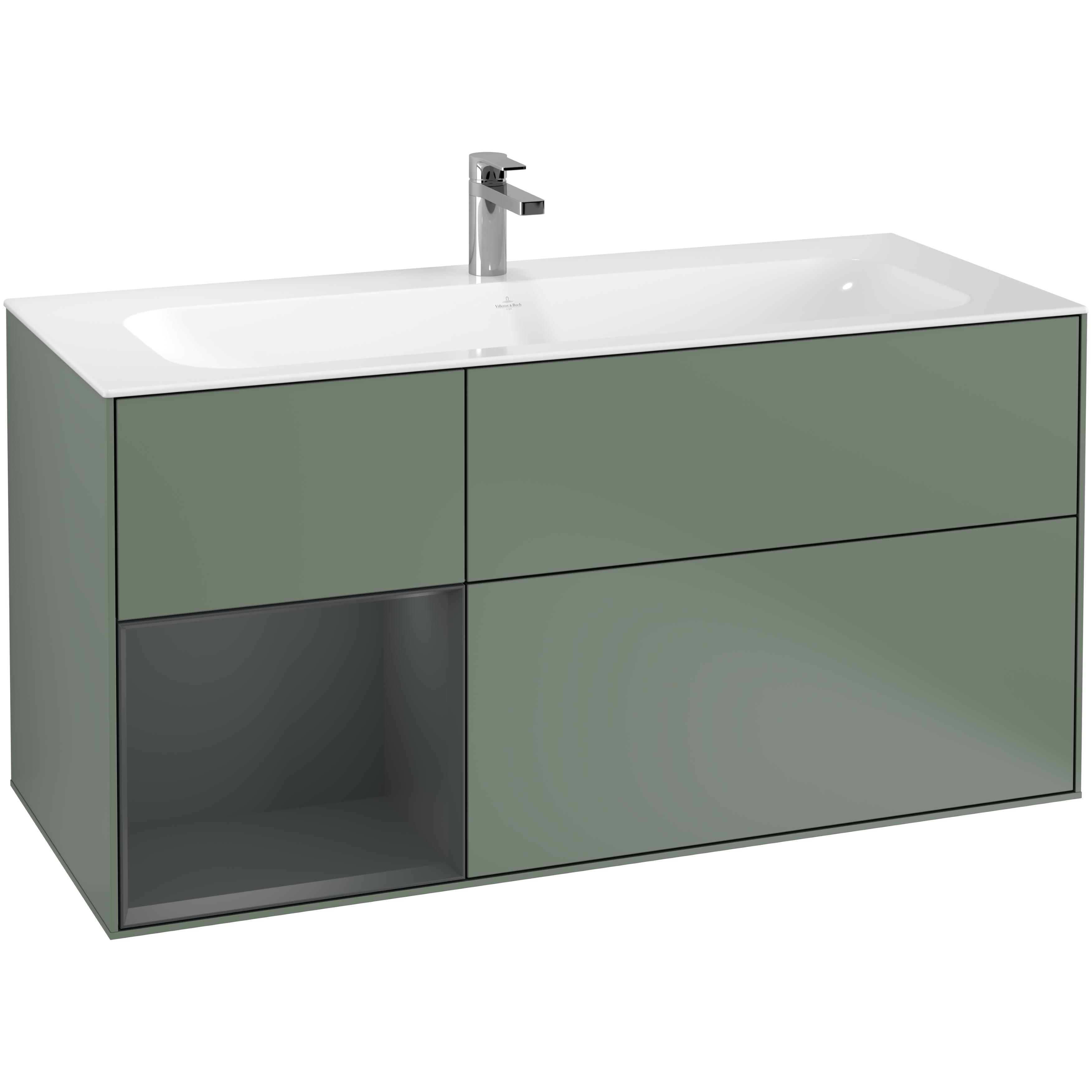 Tvättställsskåp Villeroy & Boch Finion med 3 Lådor och Hylla för Inbyggt Tvättställ | badrum - badrumsmobler - tvattstallsskap-och-kommod | KakelKungen