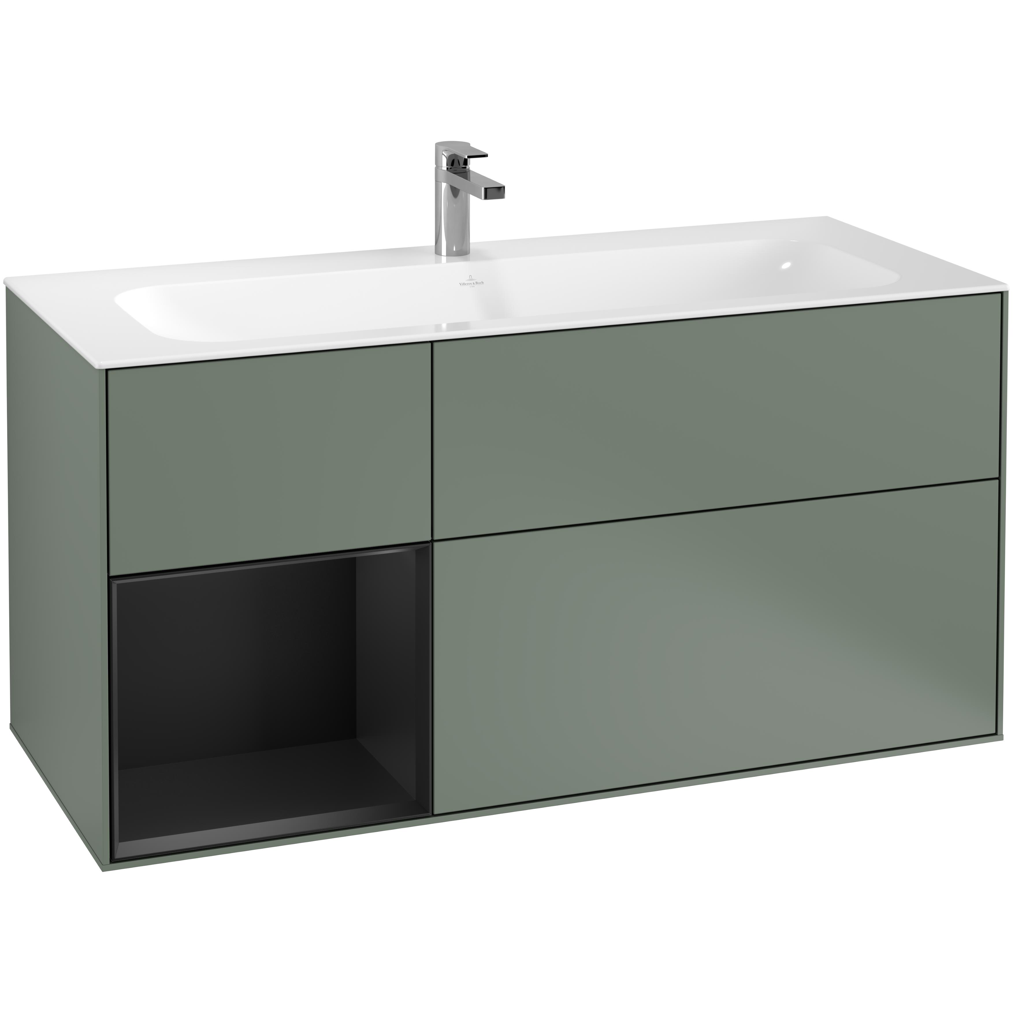 Tvättställsskåp Villeroy & Boch Finion med 3 Lådor och Hylla för Inbyggt Tvättställ | badrum - badrumsmobler - tvattstallsskap-och-kommod | KakelKungen