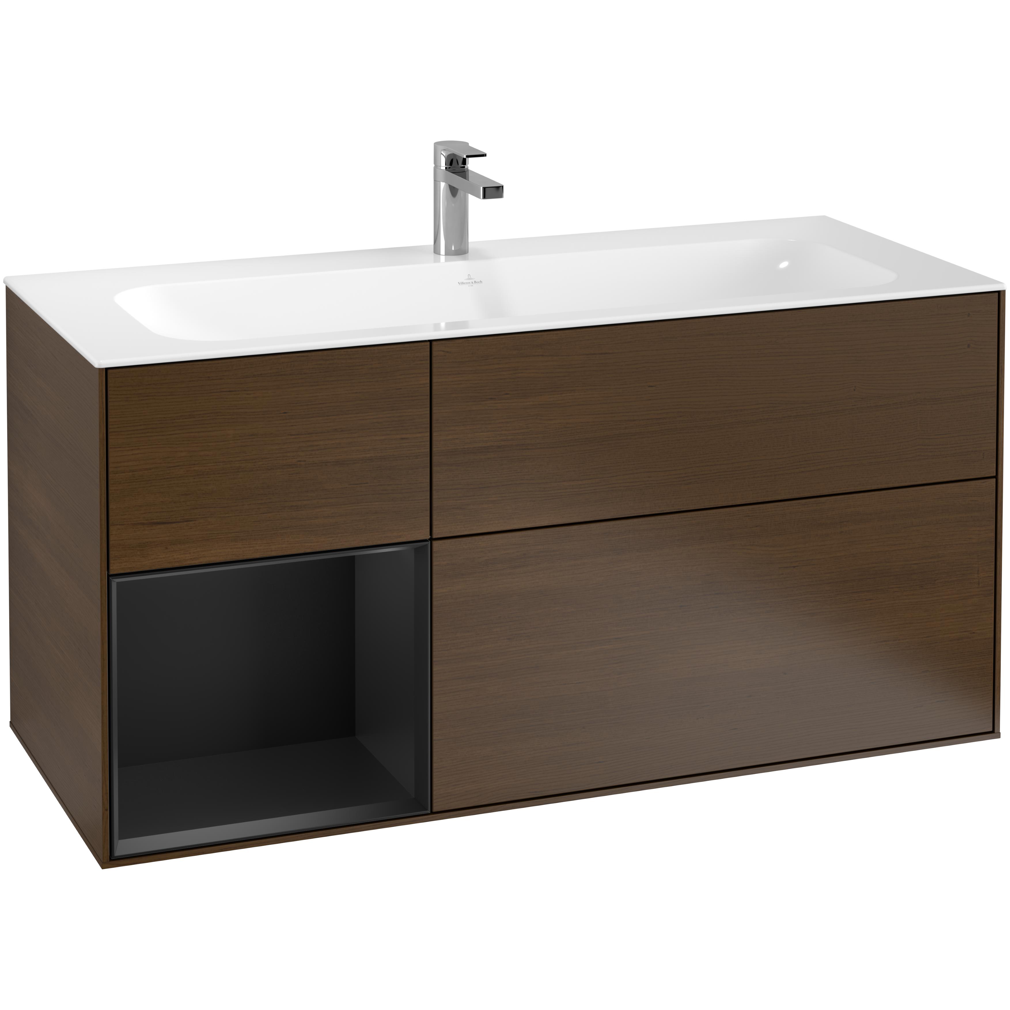 Tvättställsskåp Villeroy & Boch Finion med 3 Lådor och Hylla för Inbyggt Tvättställ | badrum - badrumsmobler - tvattstallsskap-och-kommod | KakelKungen