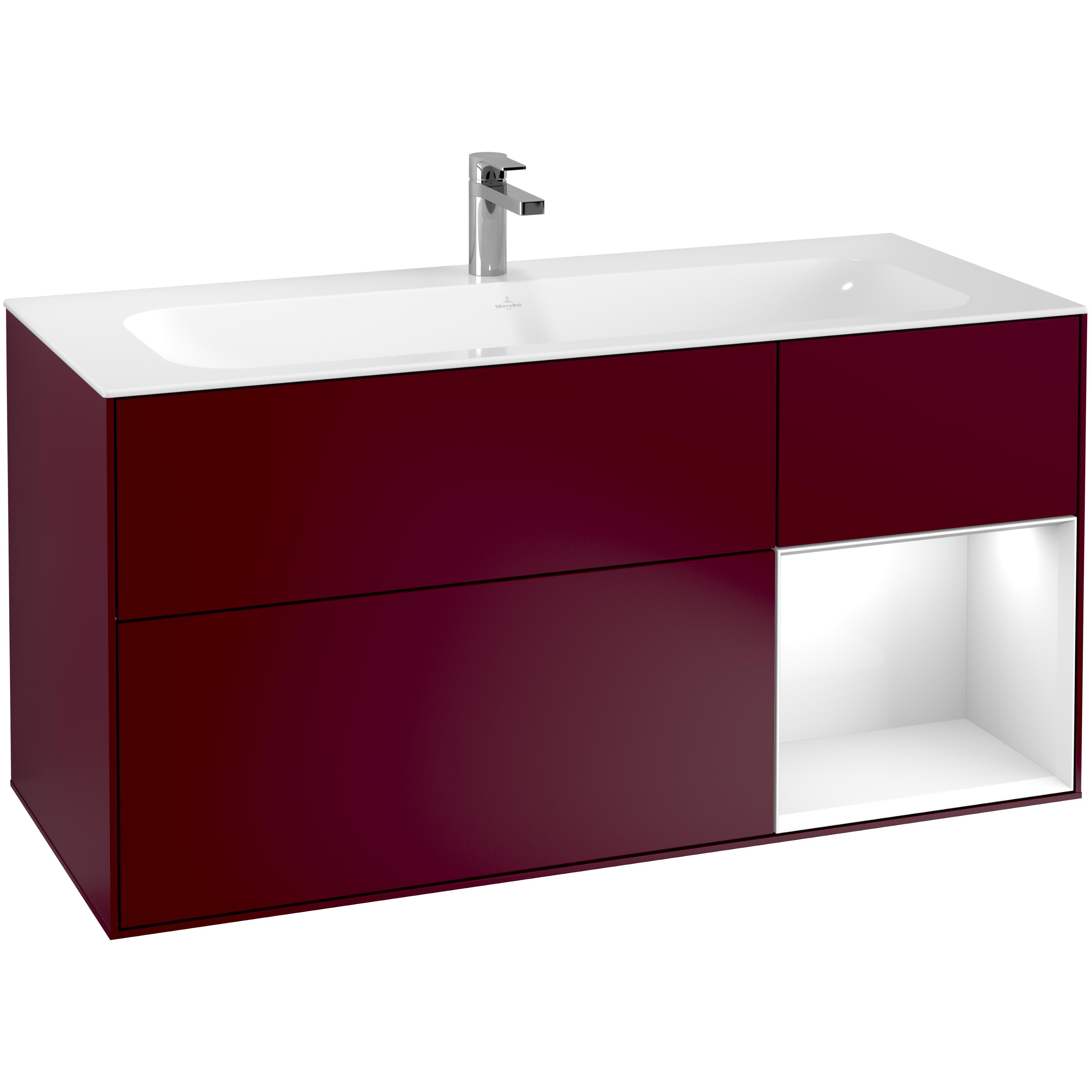 Tvättställsskåp Villeroy & Boch Finion med 3 Lådor och Hylla för Inbyggt Tvättställ | badrum - badrumsmobler - tvattstallsskap-och-kommod | KakelKungen