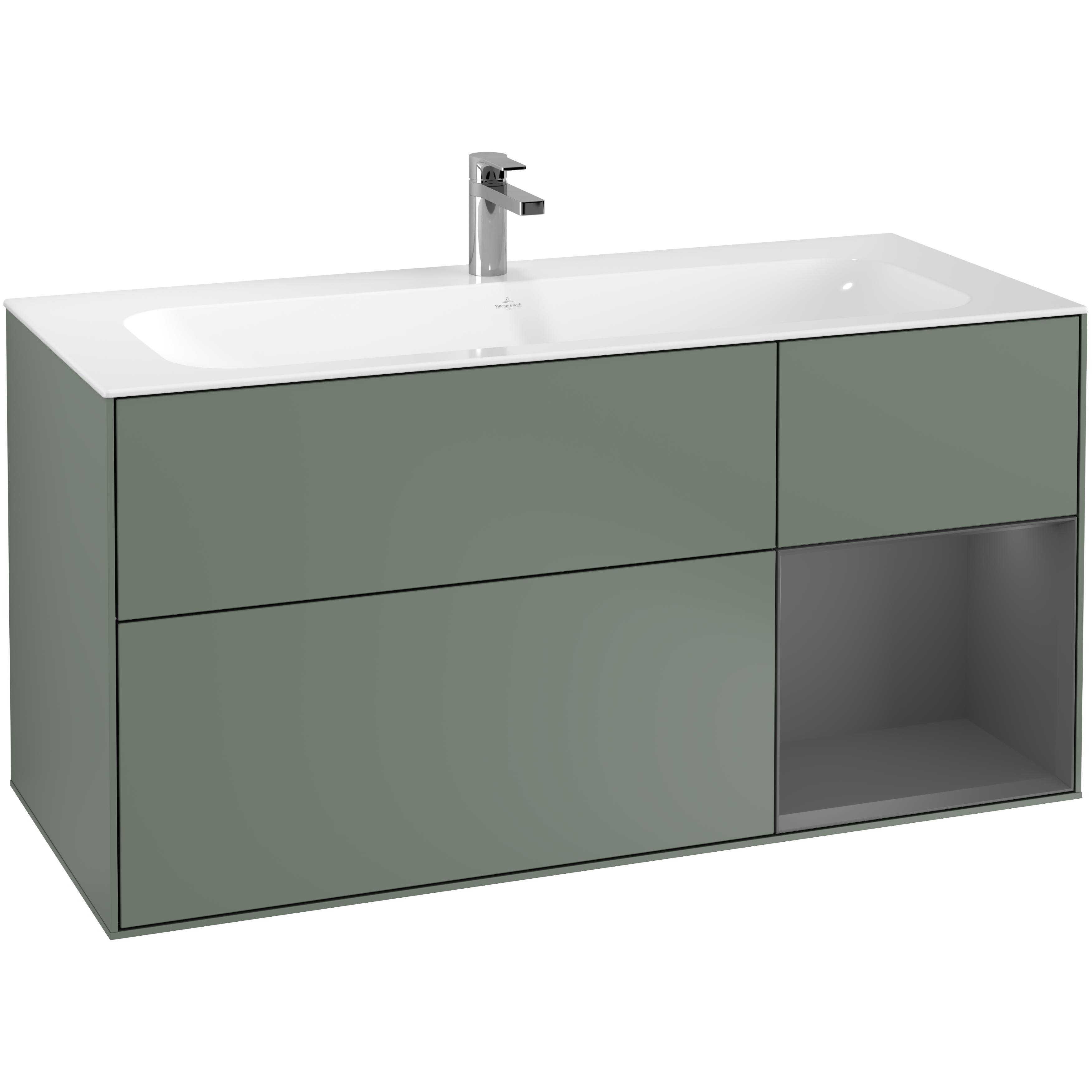 Tvättställsskåp Villeroy & Boch Finion med 3 Lådor och Hylla för Inbyggt Tvättställ | badrum - badrumsmobler - tvattstallsskap-och-kommod | KakelKungen