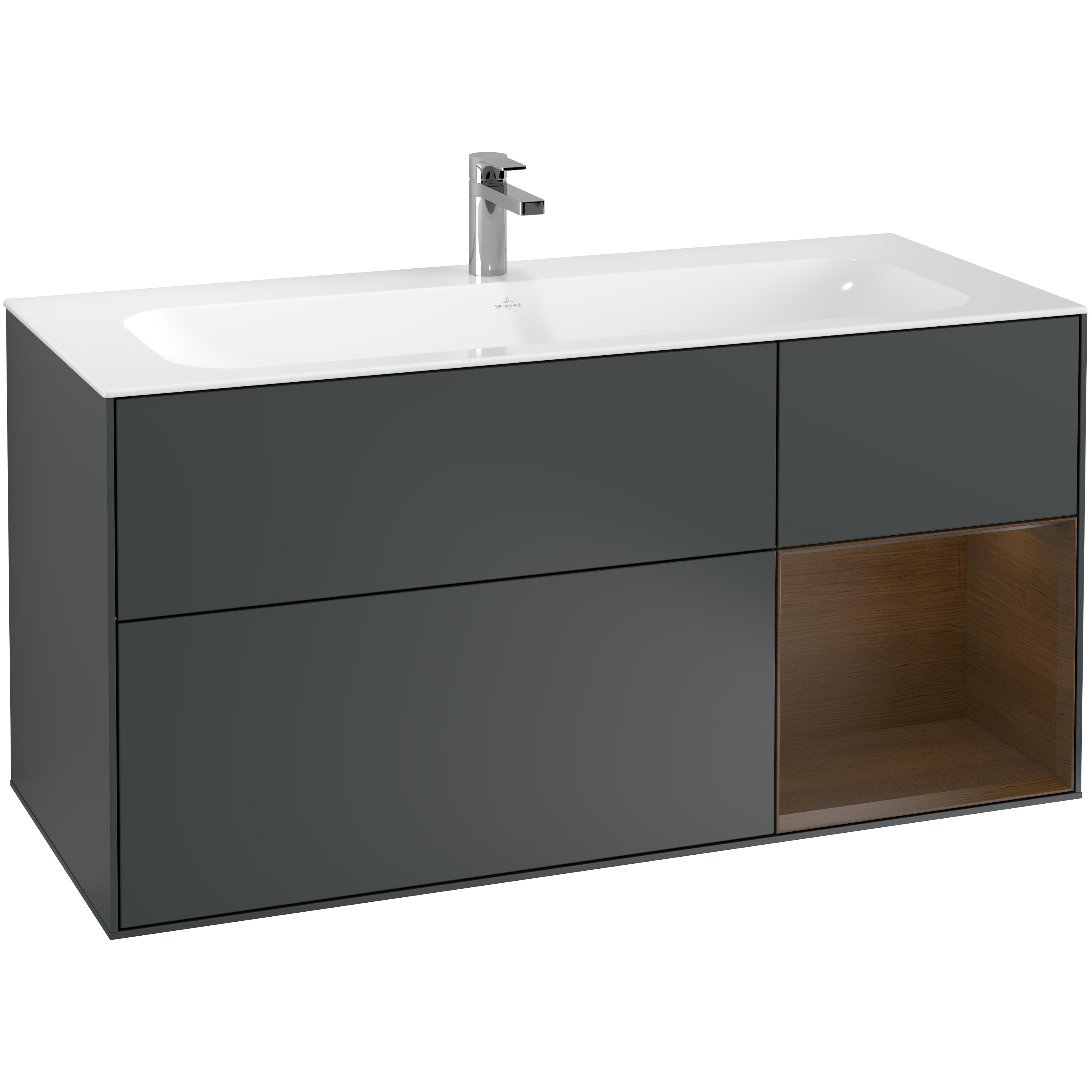 Tvättställsskåp Villeroy & Boch Finion med 3 Lådor och Hylla för Inbyggt Tvättställ | badrum - badrumsmobler - tvattstallsskap-och-kommod | KakelKungen