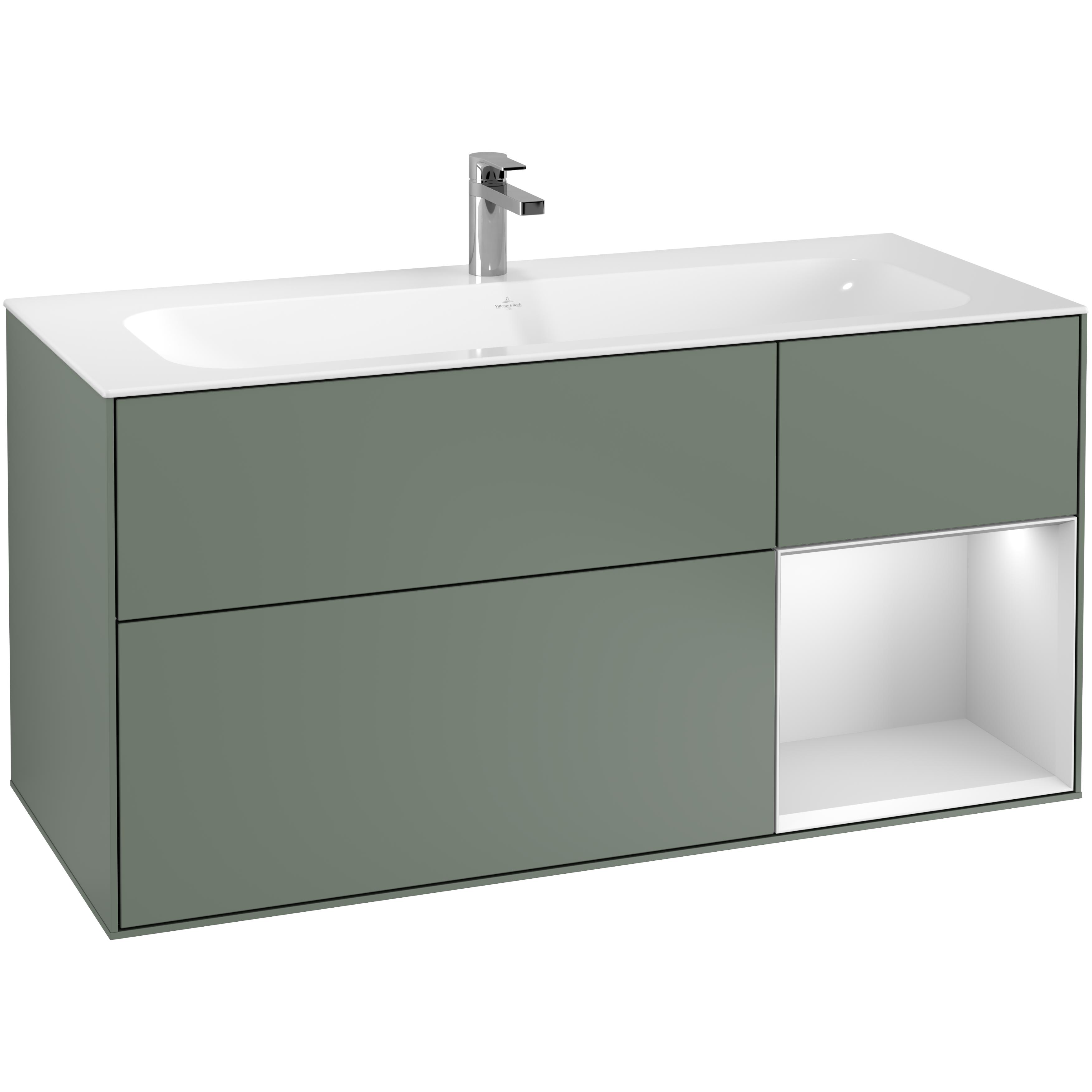 Tvättställsskåp Villeroy & Boch Finion med 3 Lådor och Hylla för Inbyggt Tvättställ | badrum - badrumsmobler - tvattstallsskap-och-kommod | KakelKungen