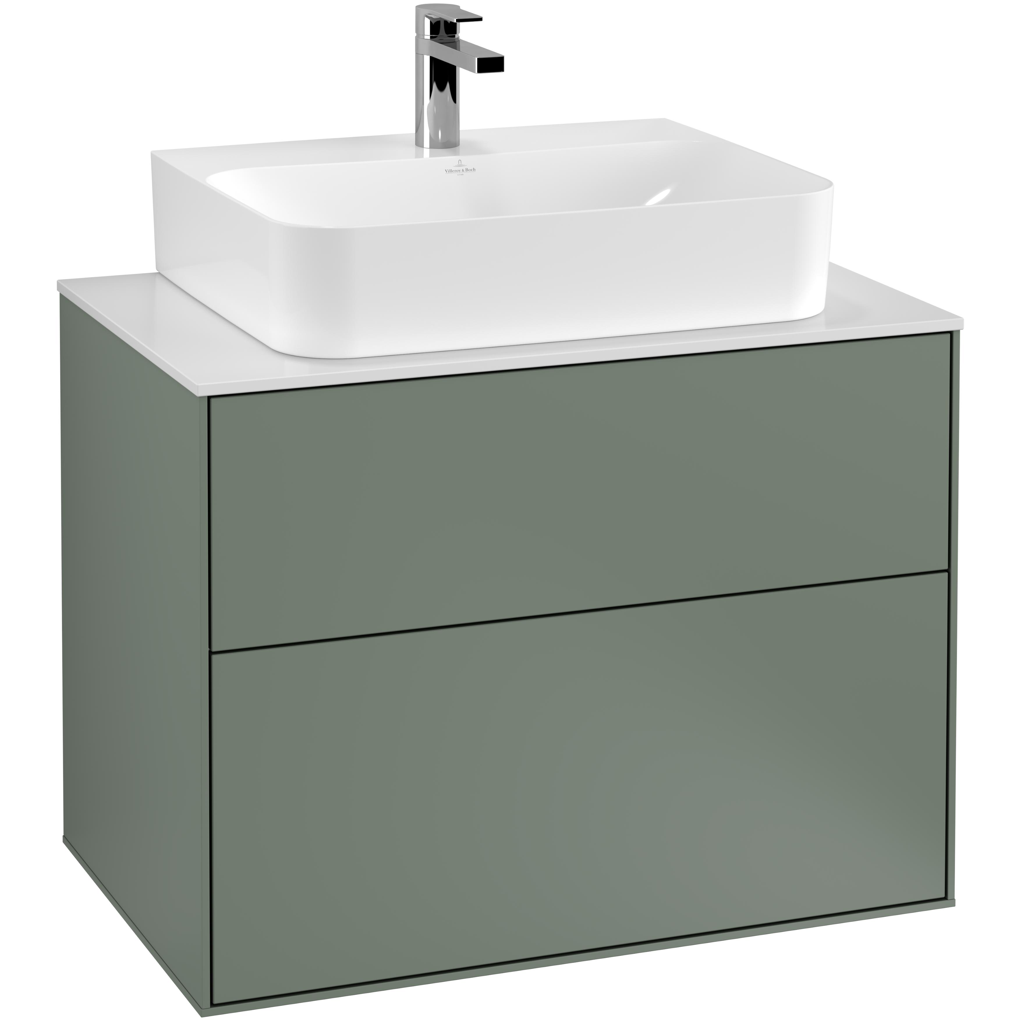 Tvättställsskåp Villeroy & Boch Finion med 2 Lådor och Bänkskiva för Centrerat Tvättställ | badrum - badrumsmobler - tvattstallsskap-och-kommod | KakelKungen