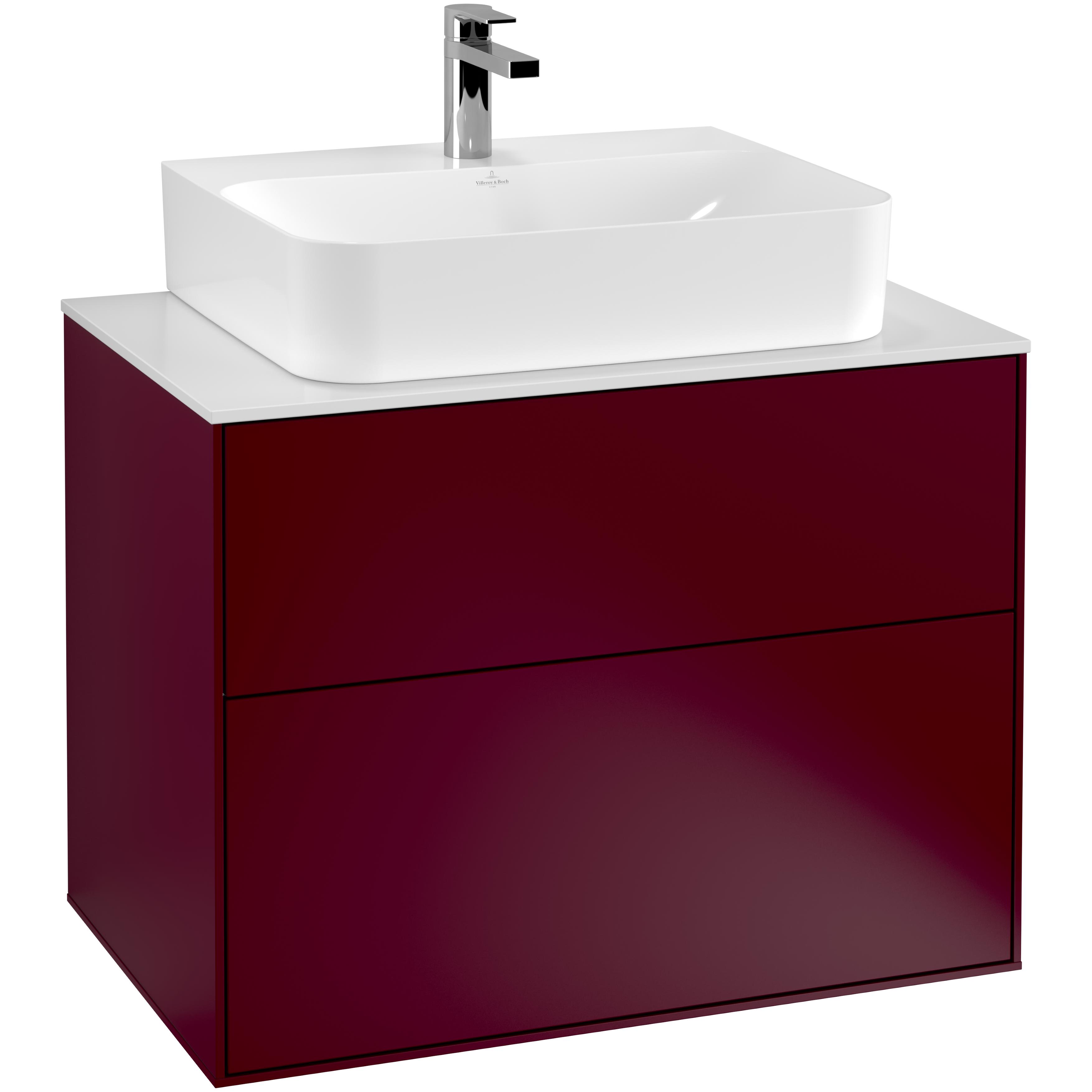 Tvättställsskåp Villeroy & Boch Finion med 2 Lådor och Bänkskiva för Centrerat Tvättställ | badrum - badrumsmobler - tvattstallsskap-och-kommod | KakelKungen