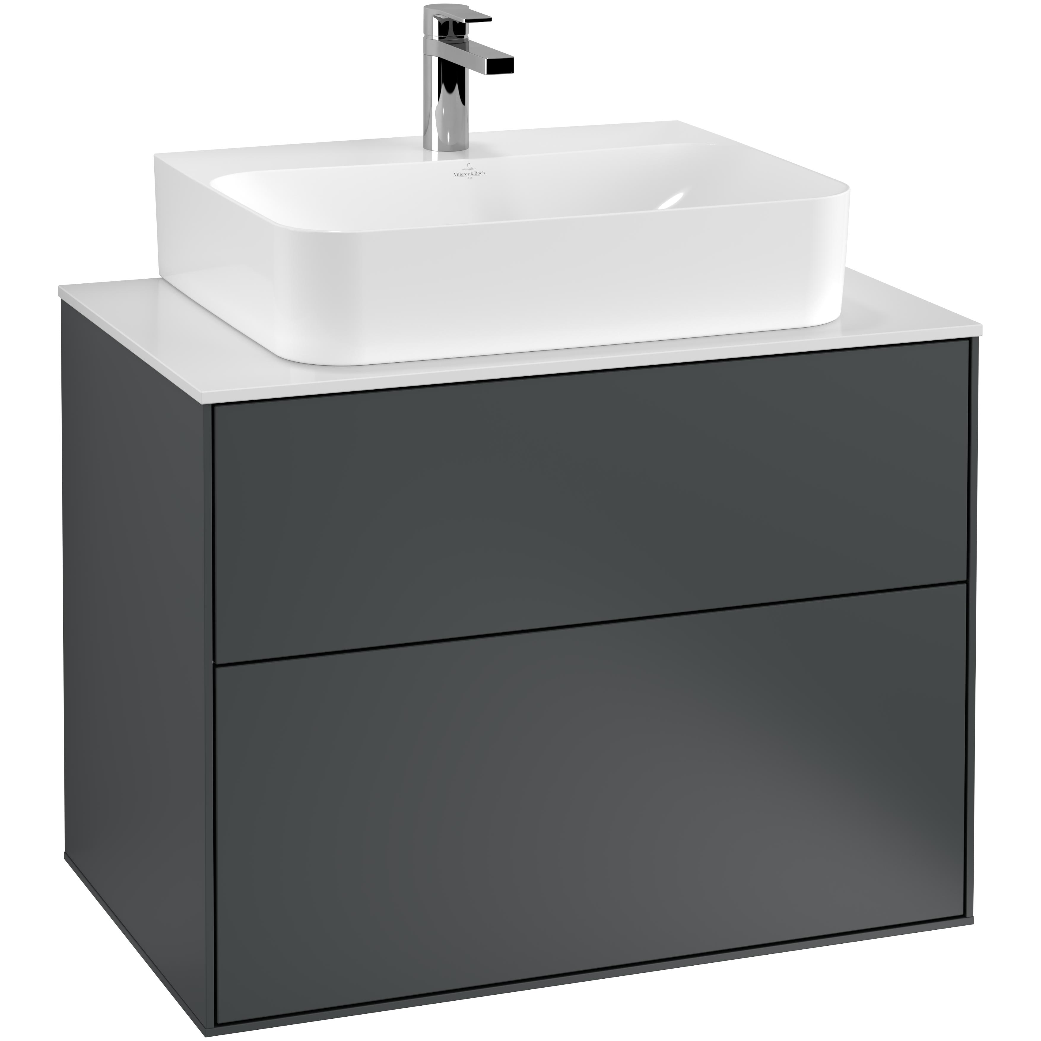 Tvättställsskåp Villeroy & Boch Finion med 2 Lådor och Bänkskiva för Centrerat Tvättställ | badrum - badrumsmobler - tvattstallsskap-och-kommod | KakelKungen