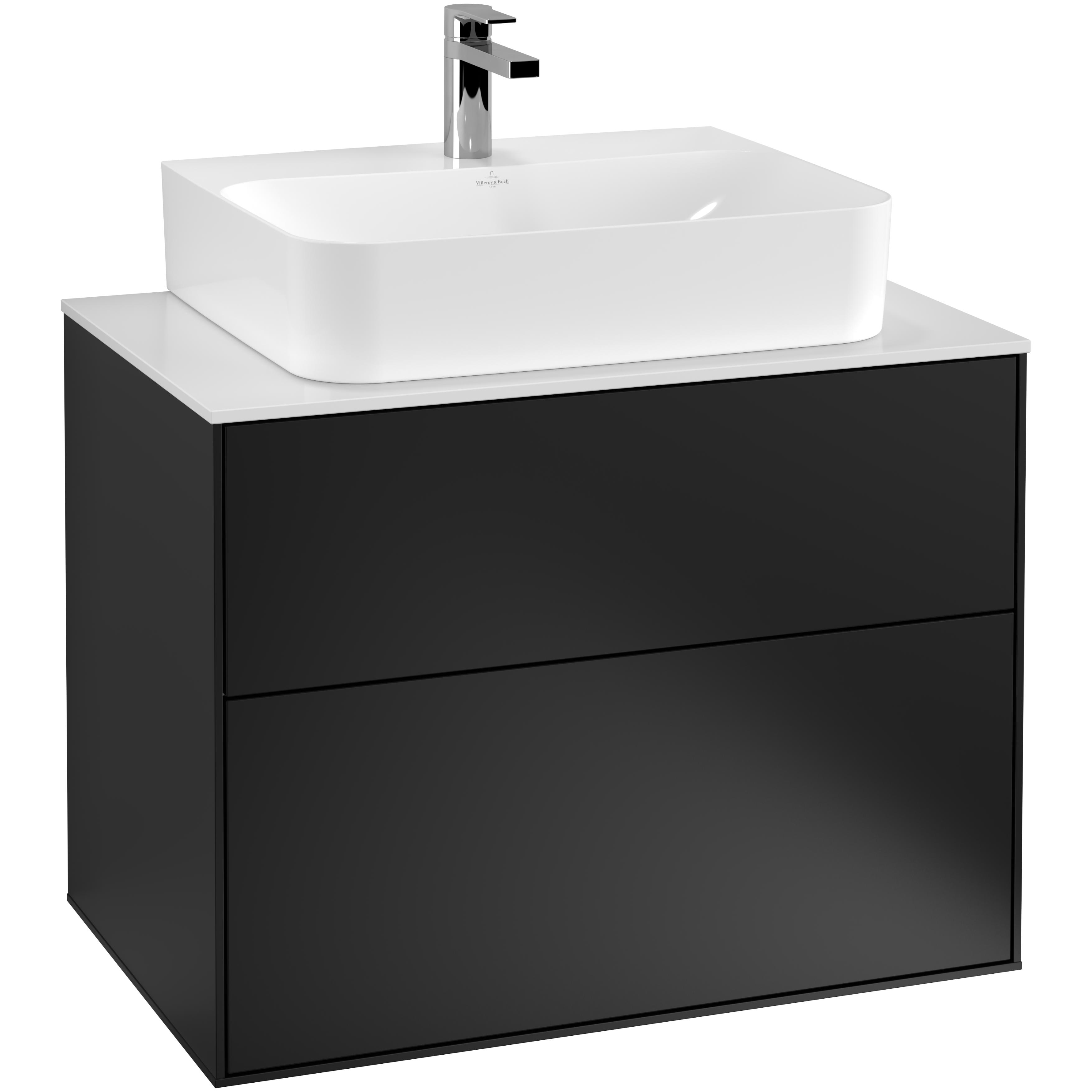 Tvättställsskåp Villeroy & Boch Finion med 2 Lådor och Bänkskiva för Centrerat Tvättställ | badrum - badrumsmobler - tvattstallsskap-och-kommod | KakelKungen