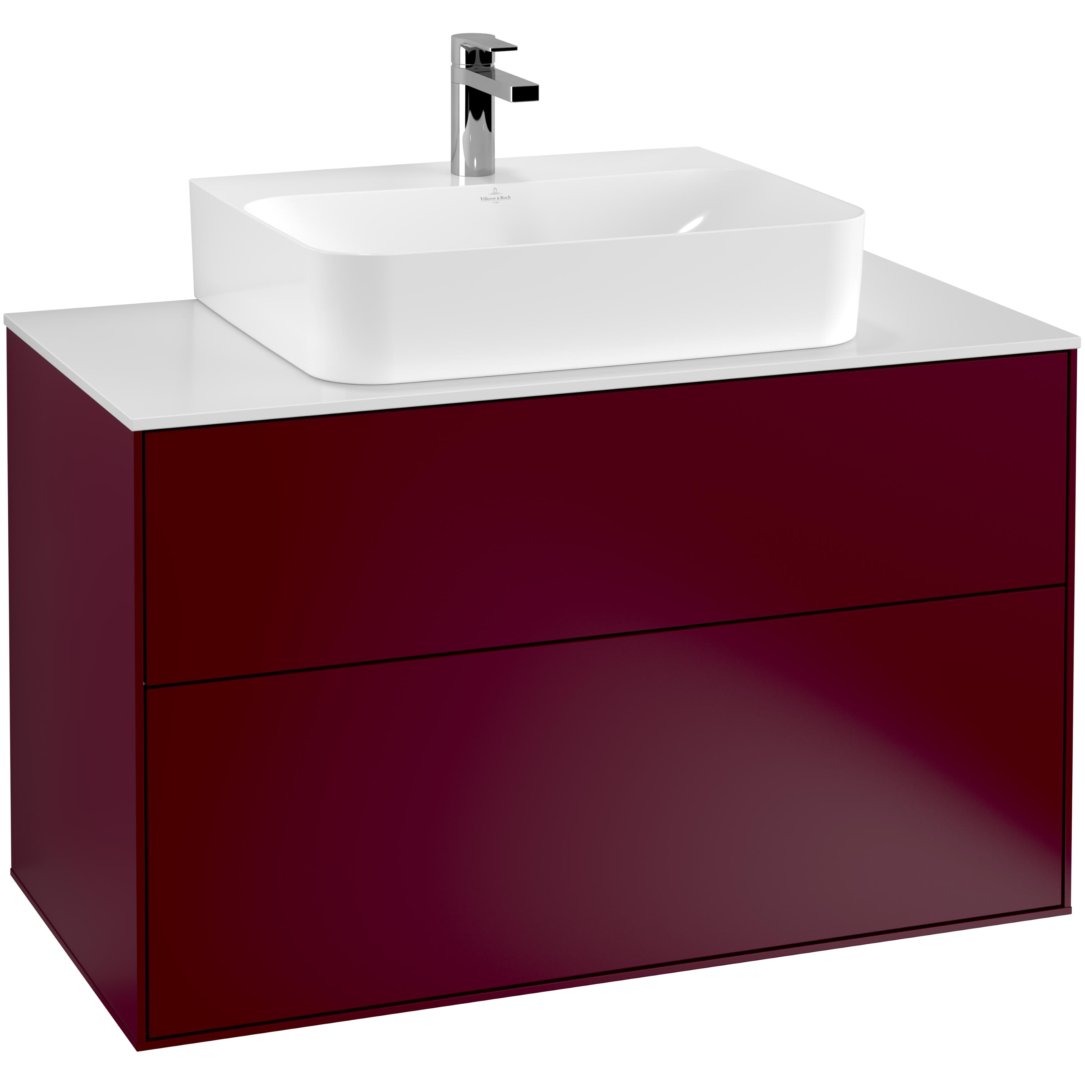 Tvättställsskåp Villeroy & Boch Finion med 2 Lådor och Bänkskiva för Centrerat Tvättställ | badrum - badrumsmobler - tvattstallsskap-och-kommod | KakelKungen