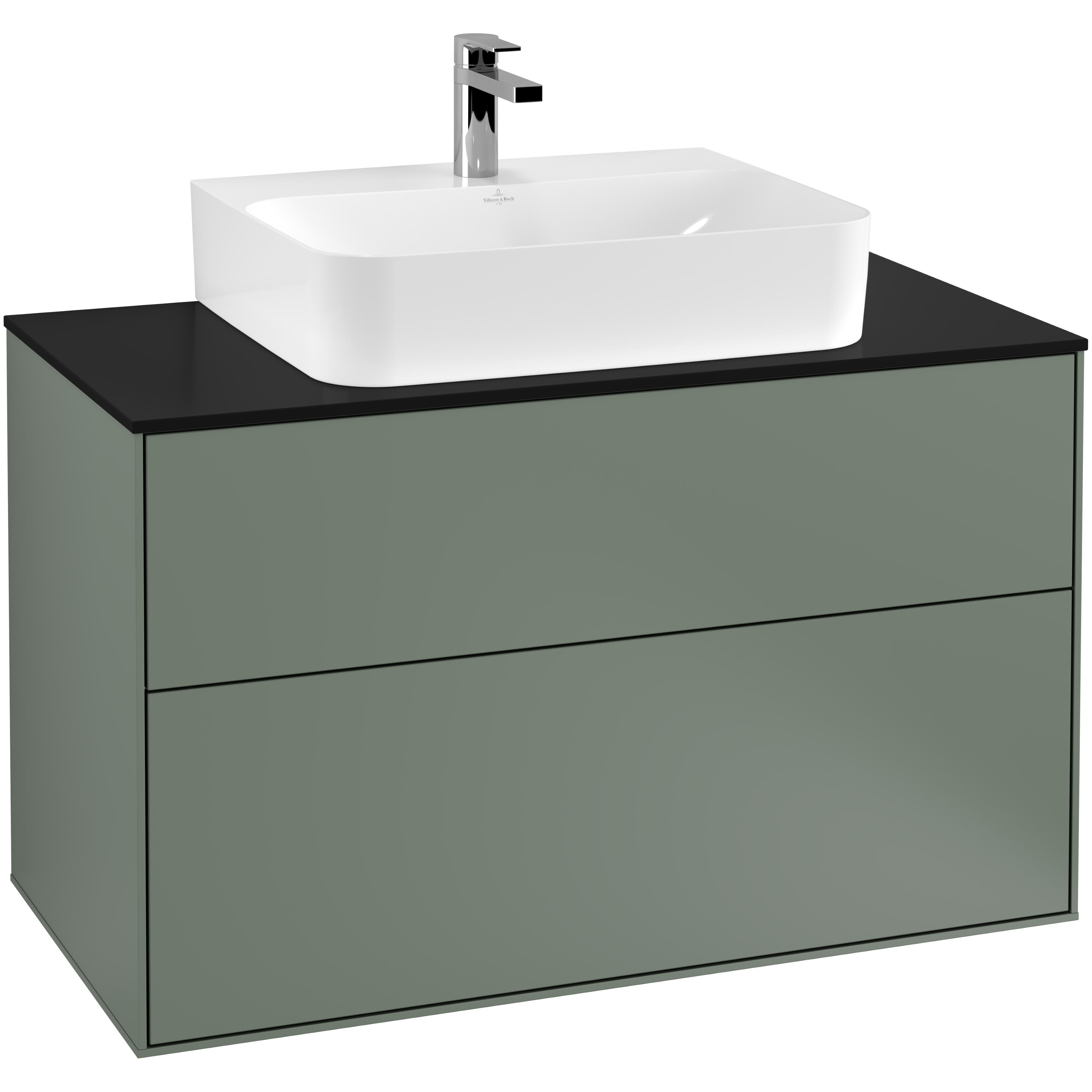 Tvättställsskåp Villeroy & Boch Finion med 2 Lådor och Bänkskiva för Centrerat Tvättställ | badrum - badrumsmobler - tvattstallsskap-och-kommod | KakelKungen