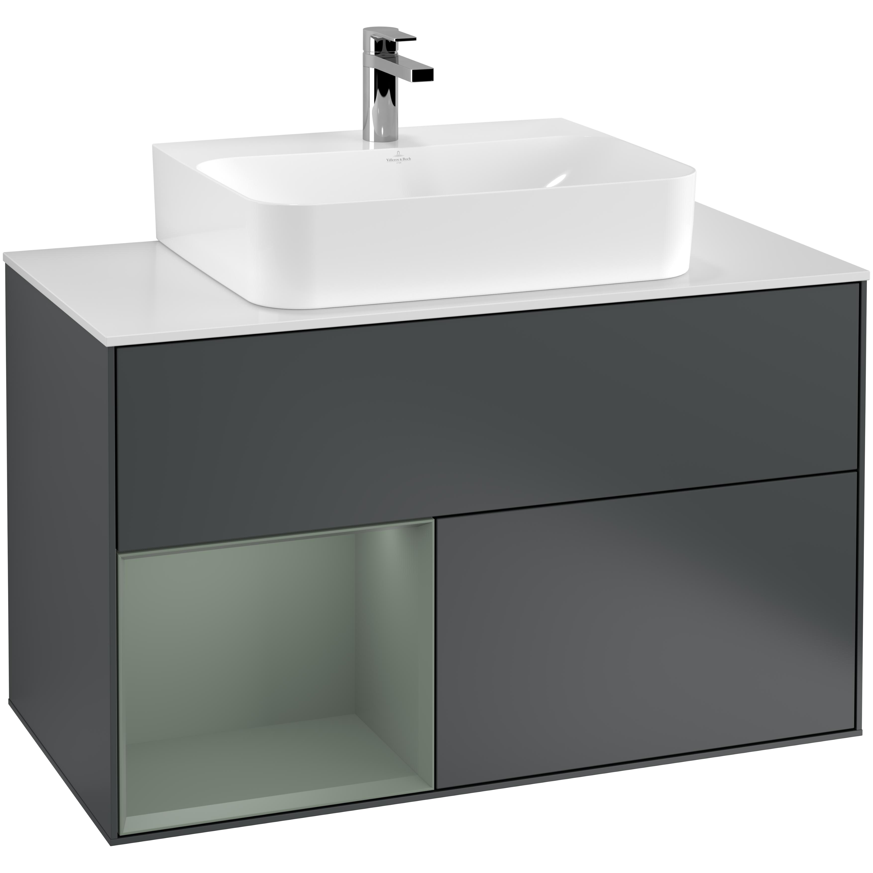 Tvättställsskåp Villeroy & Boch Finion med 2 Lådor Hylla och Bänkskiva för Centrerat Tvättställ