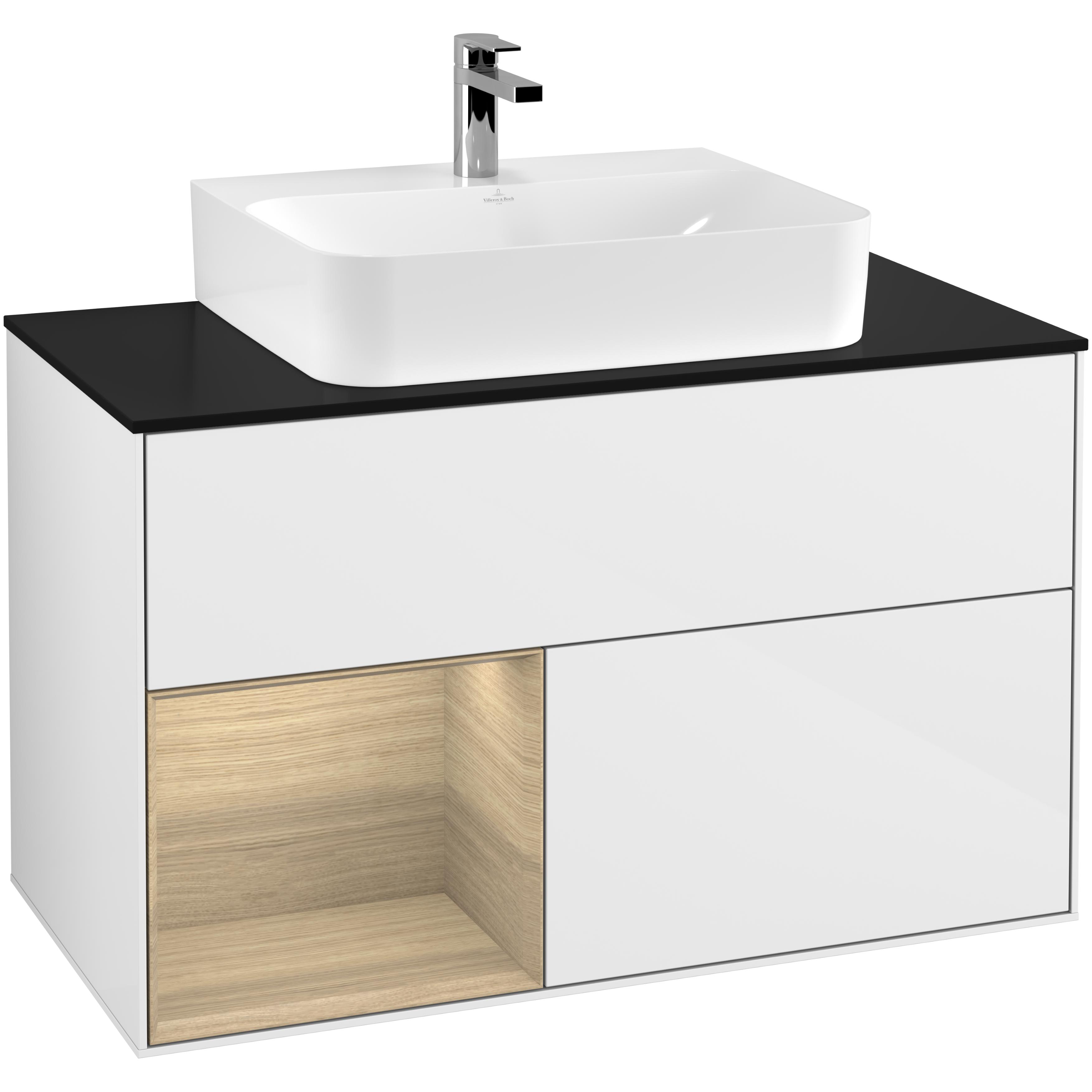 Tvättställsskåp Villeroy & Boch Finion med 2 Lådor Hylla och Bänkskiva för Centrerat Tvättställ