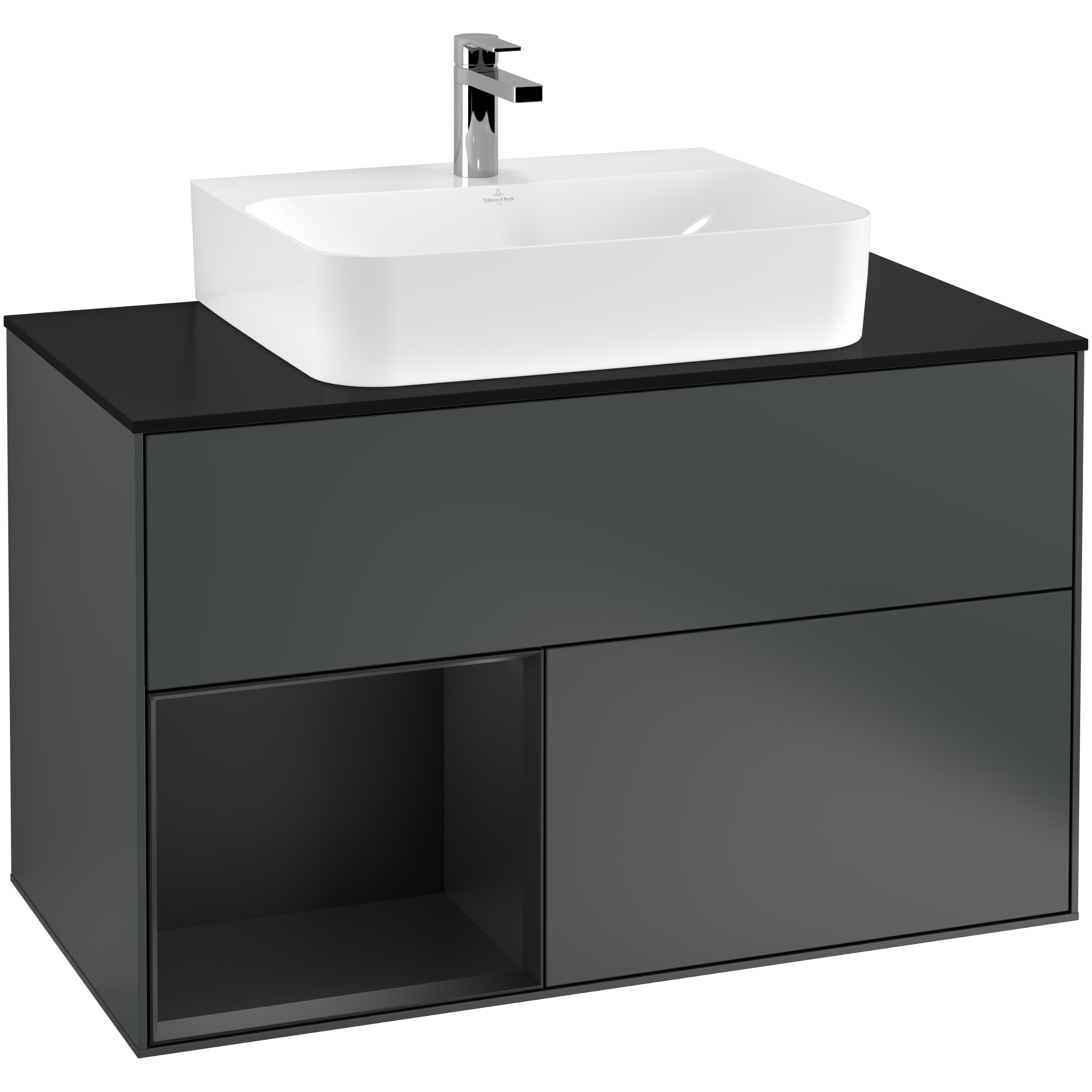 Tvättställsskåp Villeroy & Boch Finion med 2 Lådor Hylla och Bänkskiva för Centrerat Tvättställ